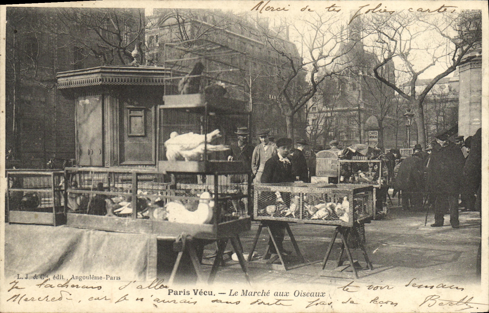 La POSTAL París de la VENDIMIA vivió mercado con la TAPA de los pájaros