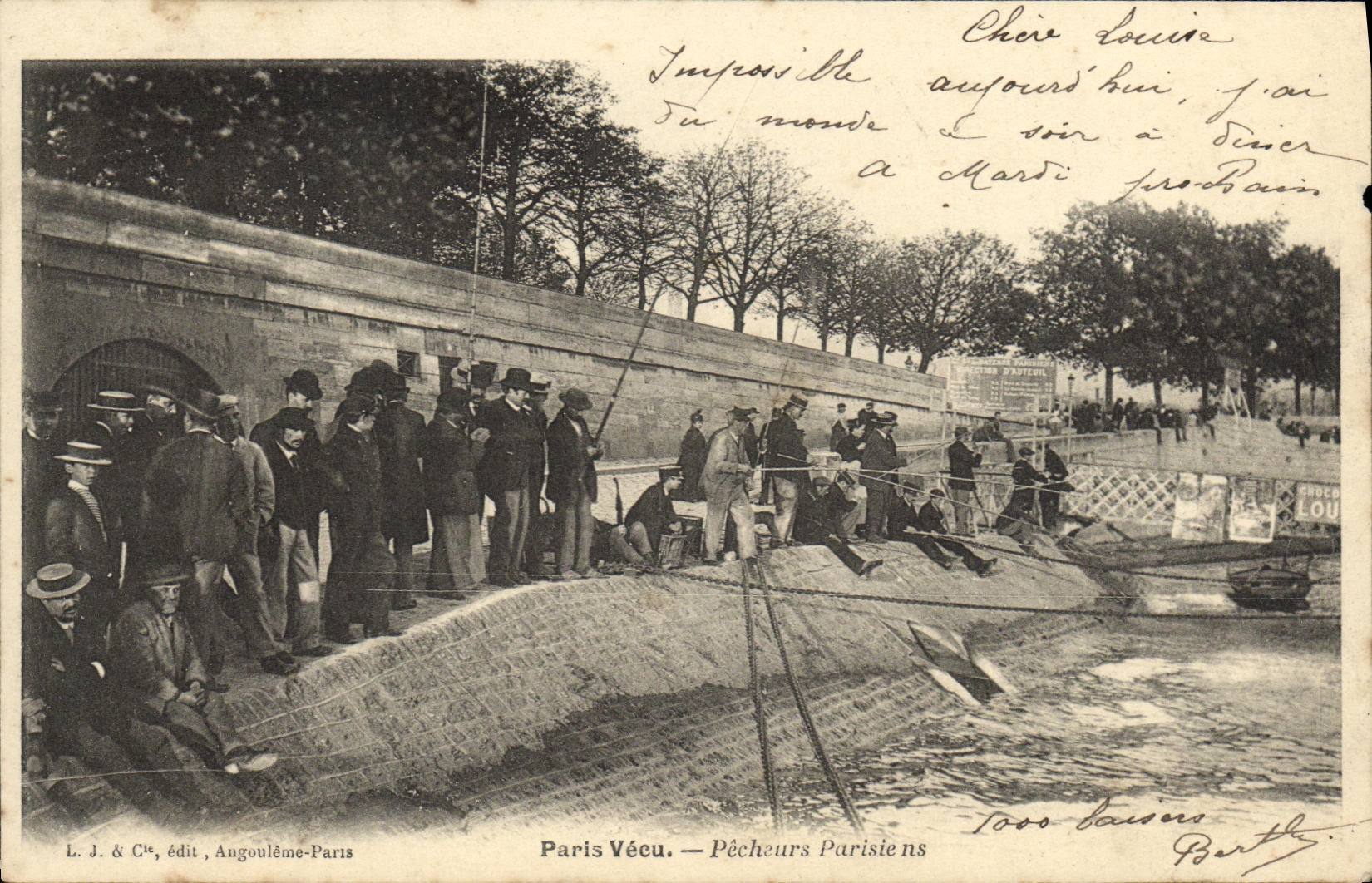 CPA Paris Vecu Pecheurs parisiens Peche