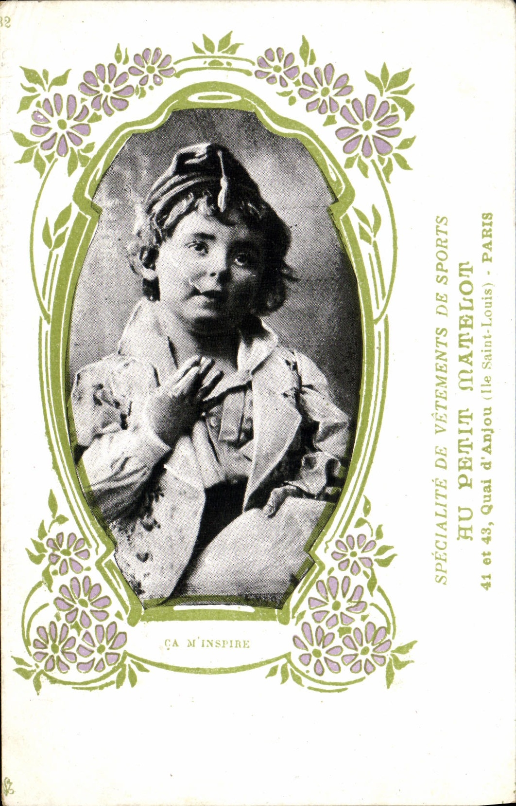 CPA Au petit Matelot Quai d'Anjour Paris Vetements de sport