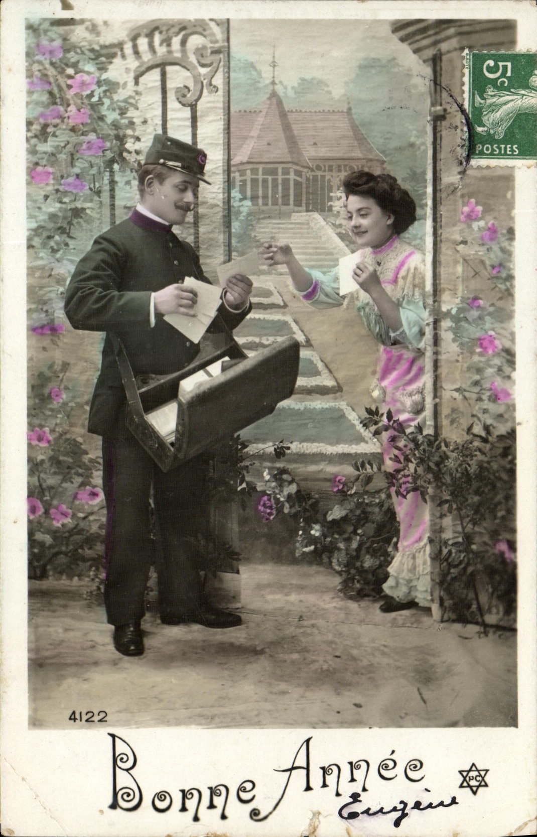 VINTAGE POSTCARD Fantasy Woman Factor