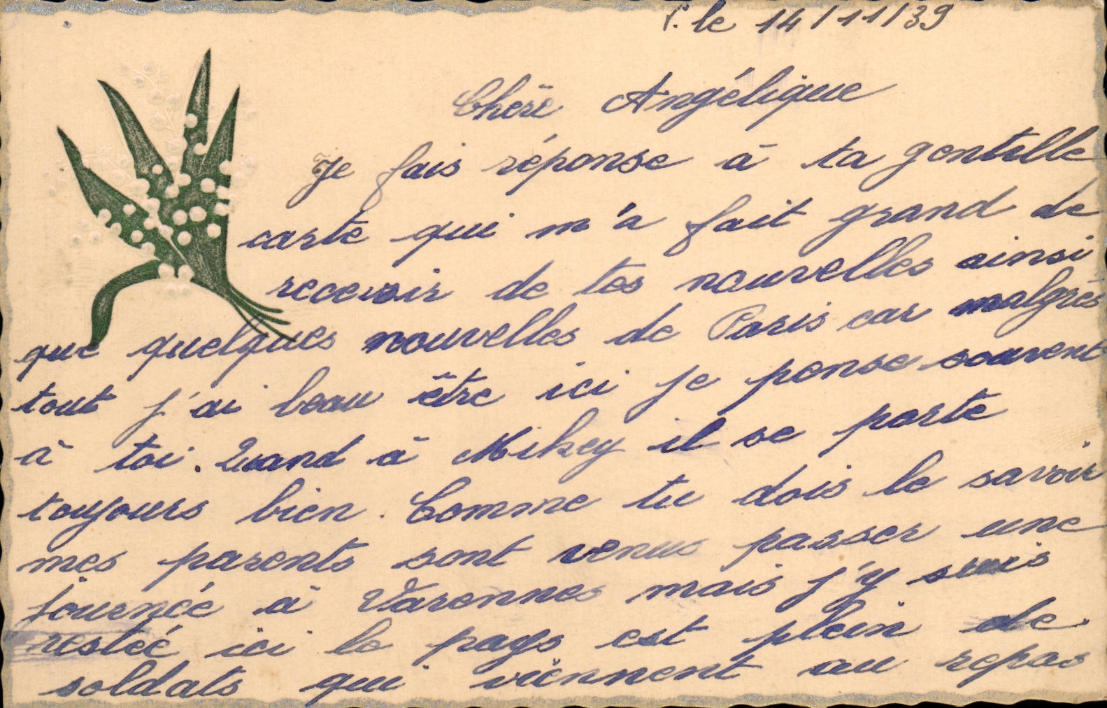 CPA Fantaisie Fleurs Muguet