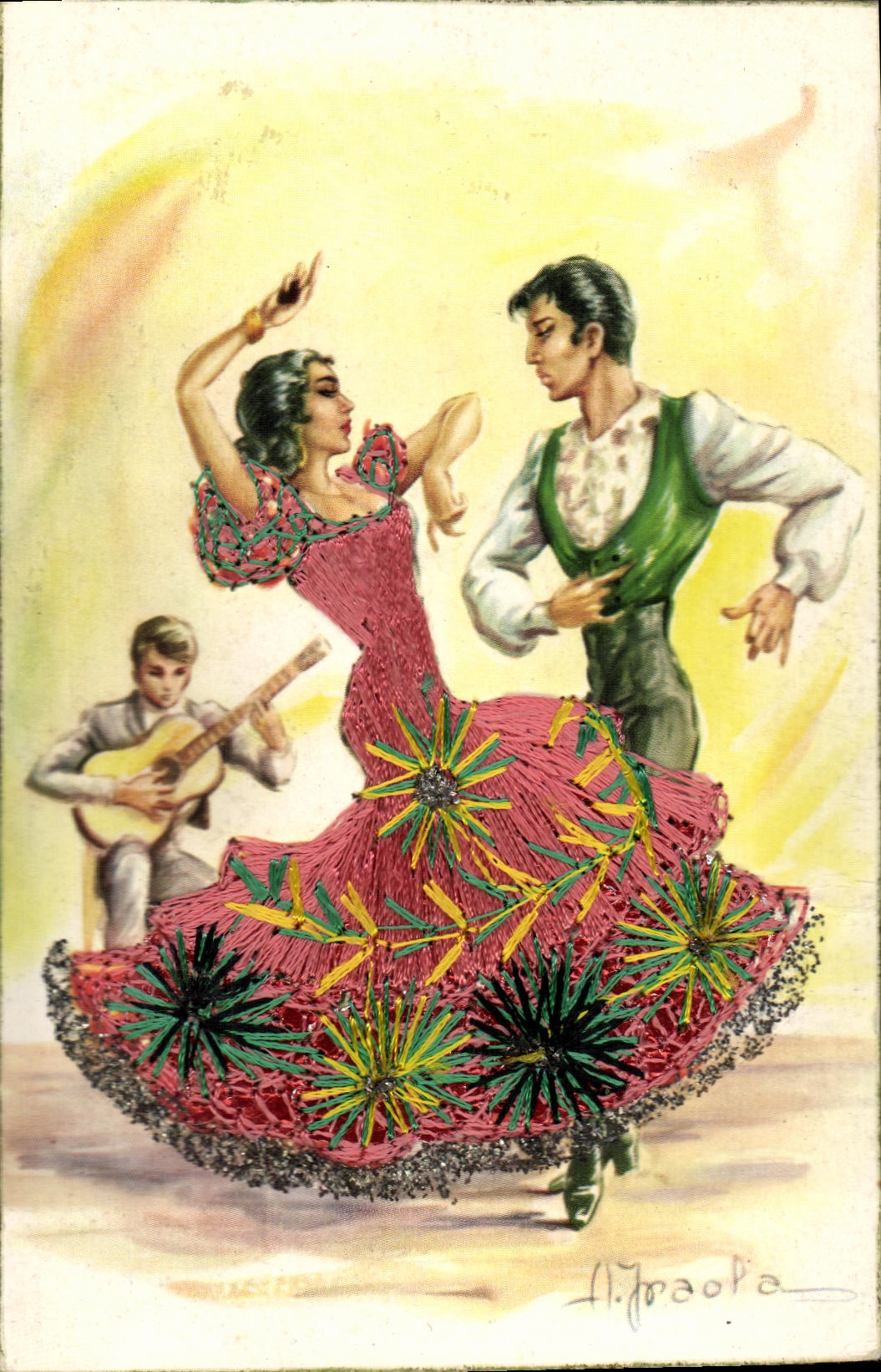 VINTAGE POSTCARD Fantaisie Dances Spain