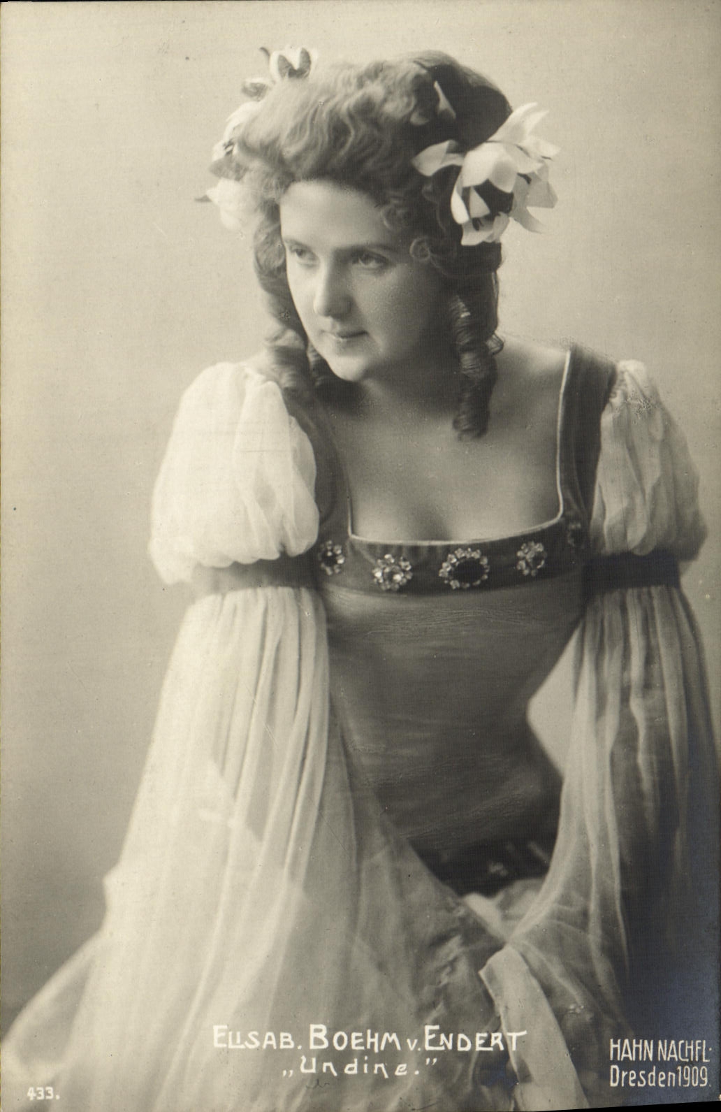 VINTAGE POSTCARD Fantasy Dresden 1909 Undine Alsace