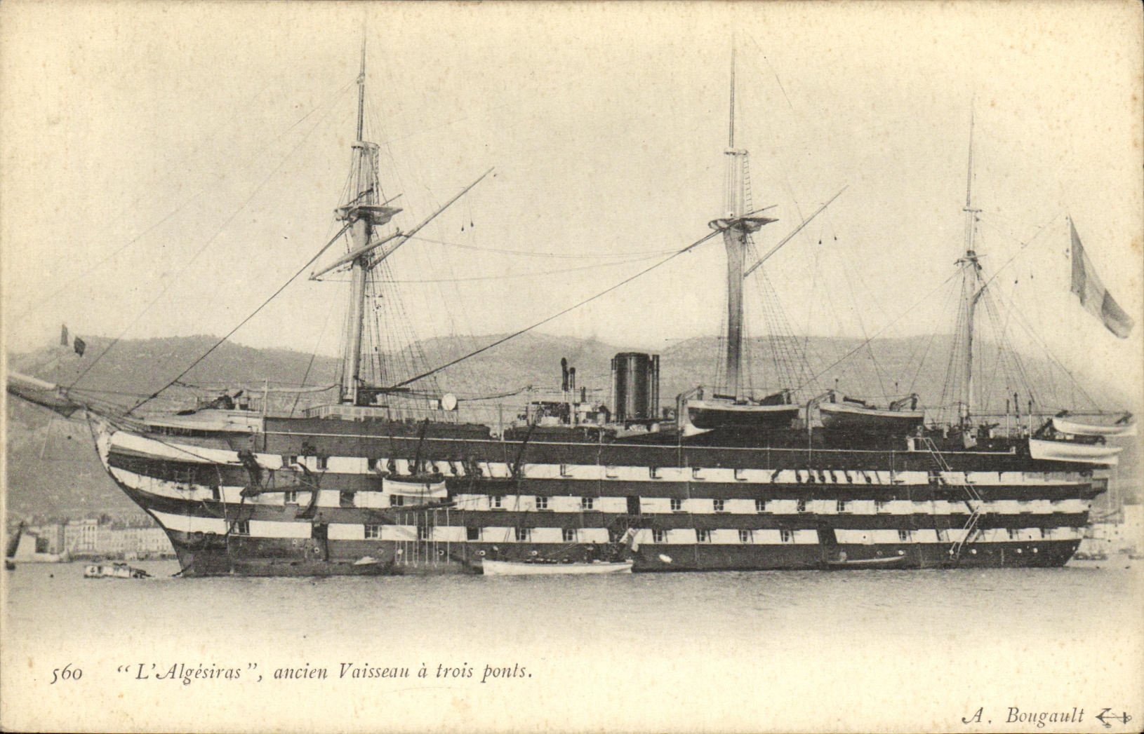 CPA Bateau l'Algesiras ancien vaisseau a trois ponts