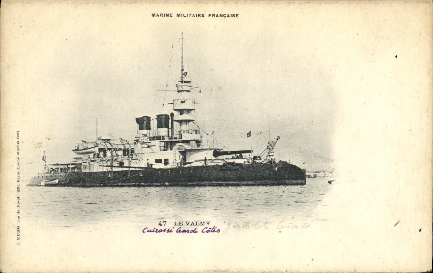 CPA Bateau Le Valmy Cuirasse GArde Cotes 