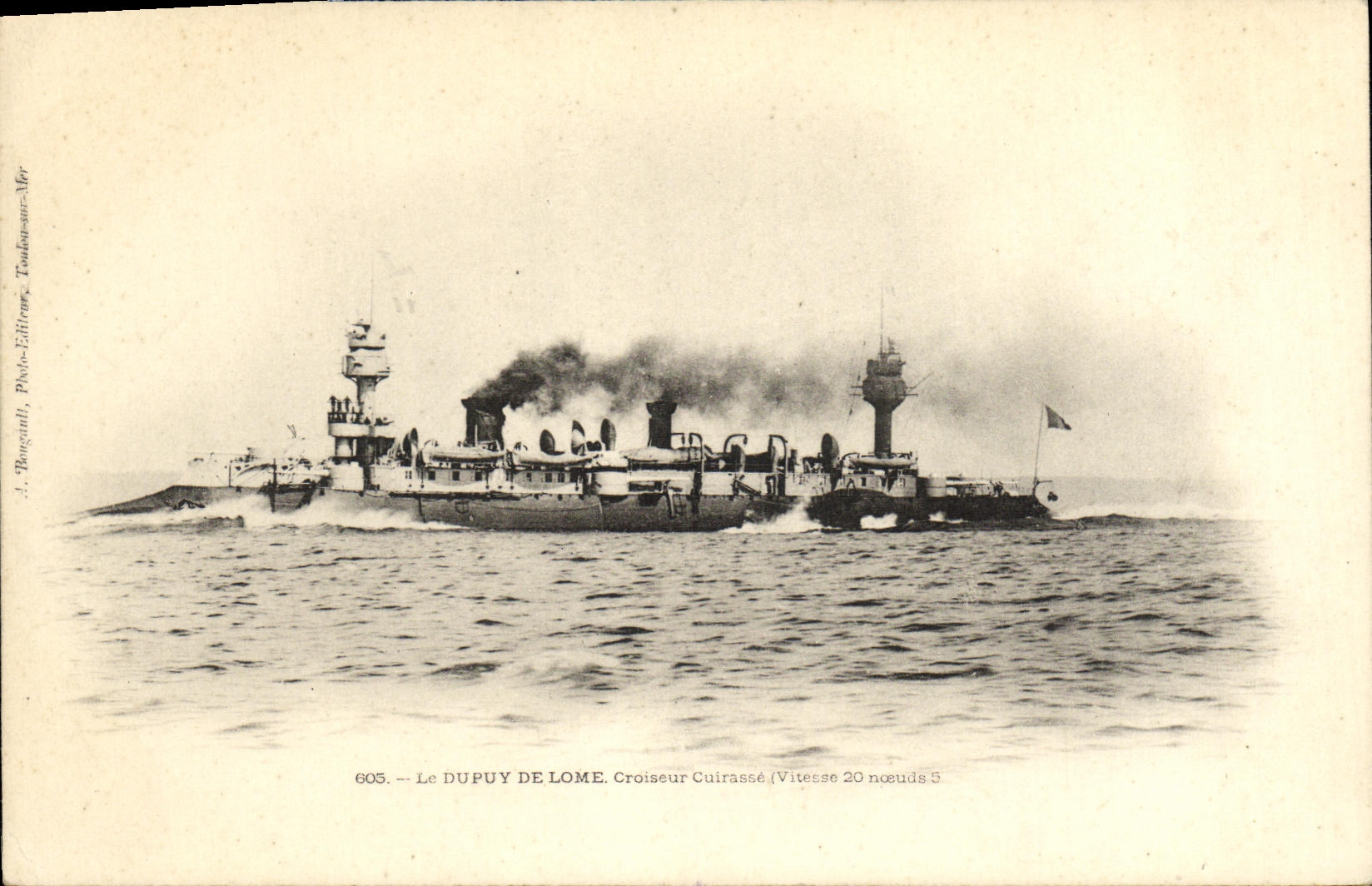 VINTAGE POSTCARD Bateau Dupuy of Lome Cruiser Armours