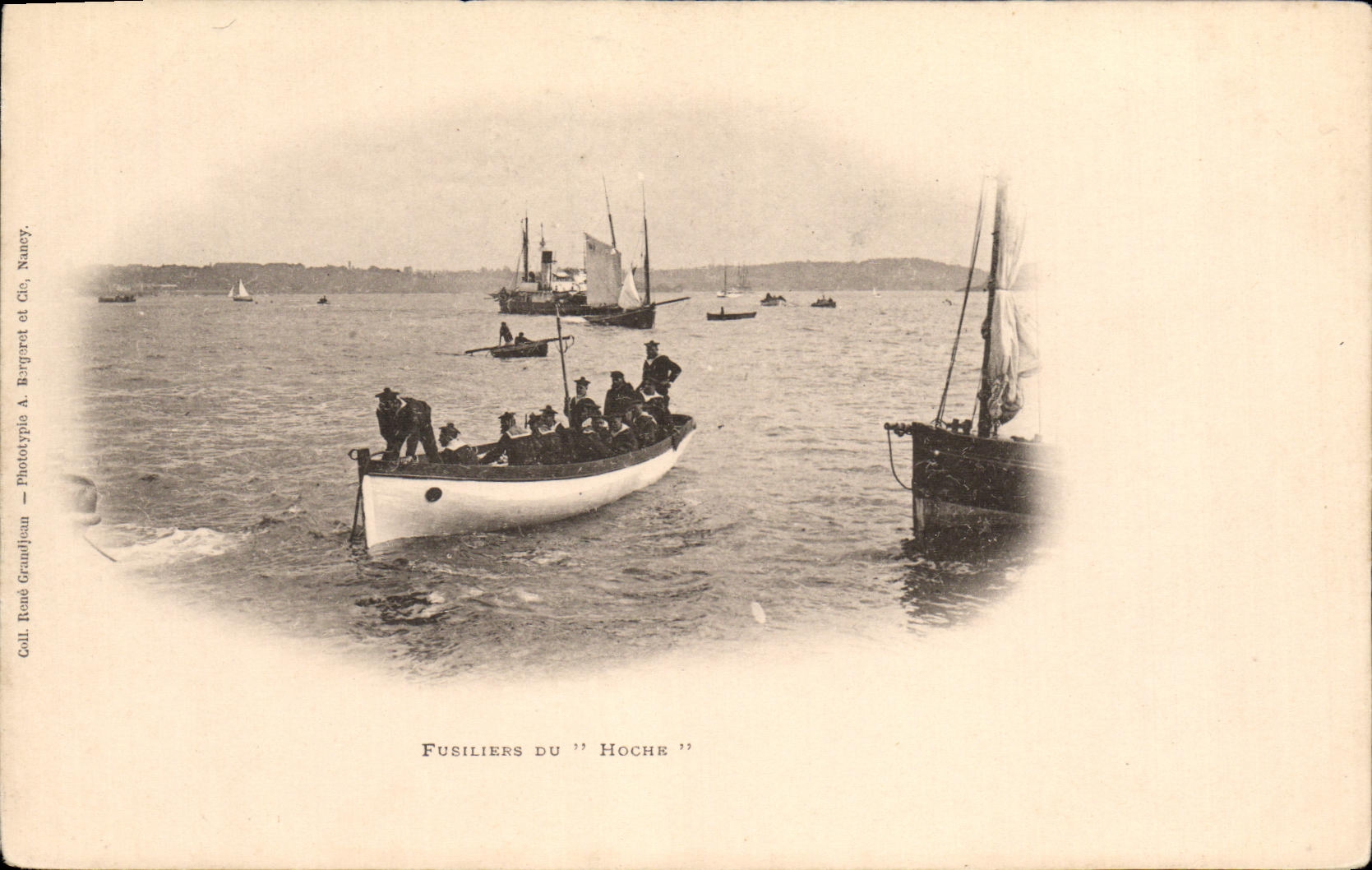 VINTAGE POSTCARD Boat Fusiliers of the Notch