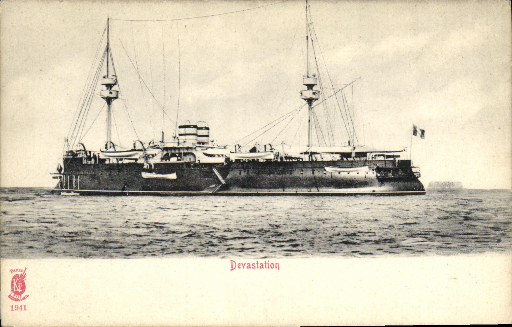 VINTAGE POSTCARD Boat Devastation