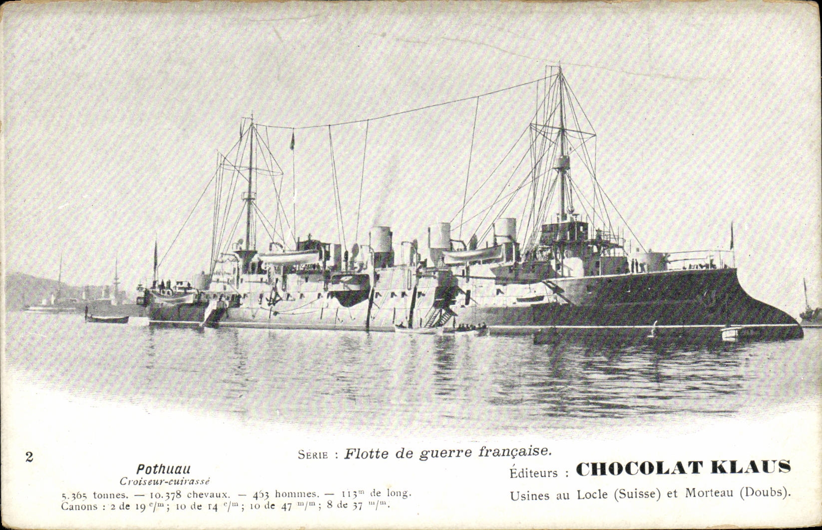 CPA Bateau Pothuau Croiseur Cuirasse