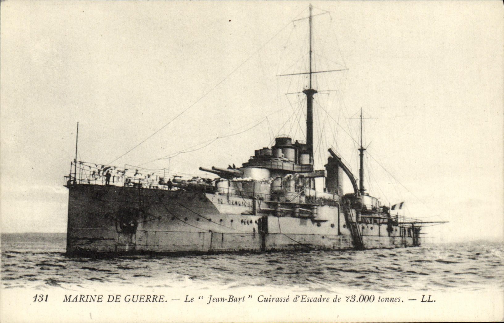 VINTAGE POSTCARD Bateau the Jean Bart Armours squadron