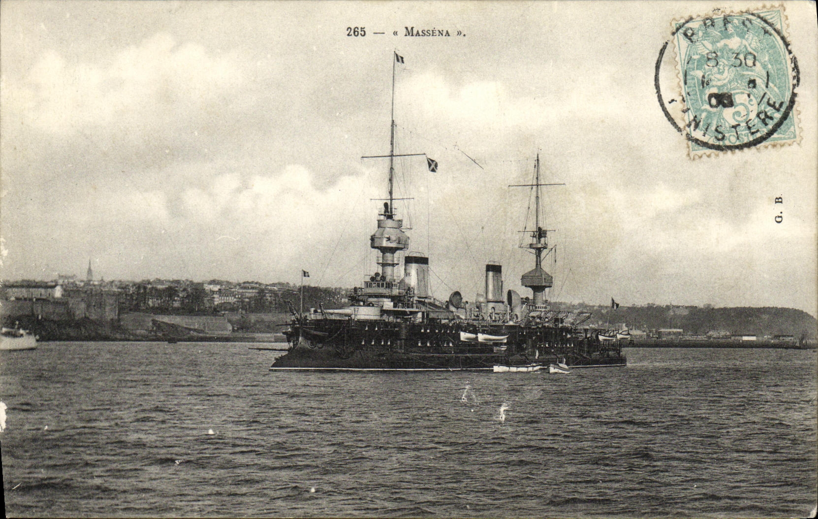 CPA Bateau Massena