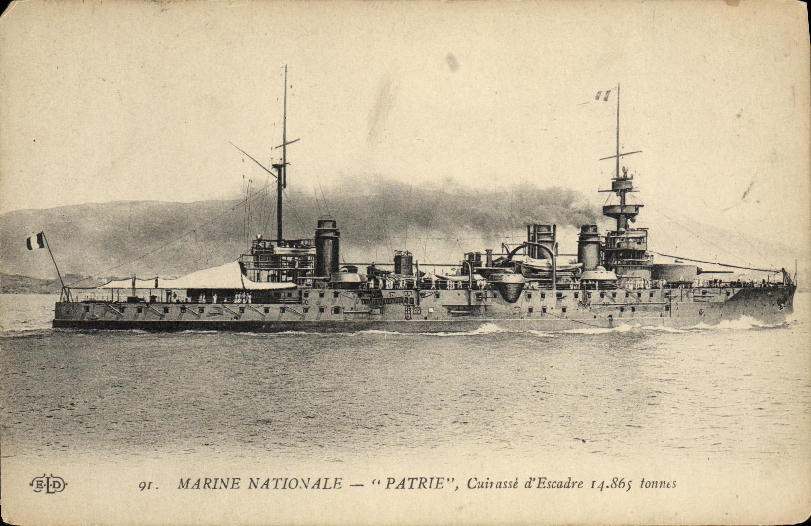CPA Bateau Patrie Cuirasse d'escadre