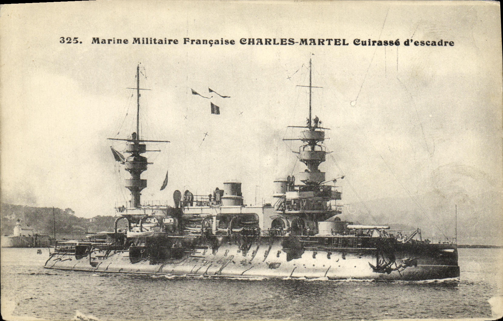 VINTAGE POSTCARD Bateau Charles Martel Armours squadron