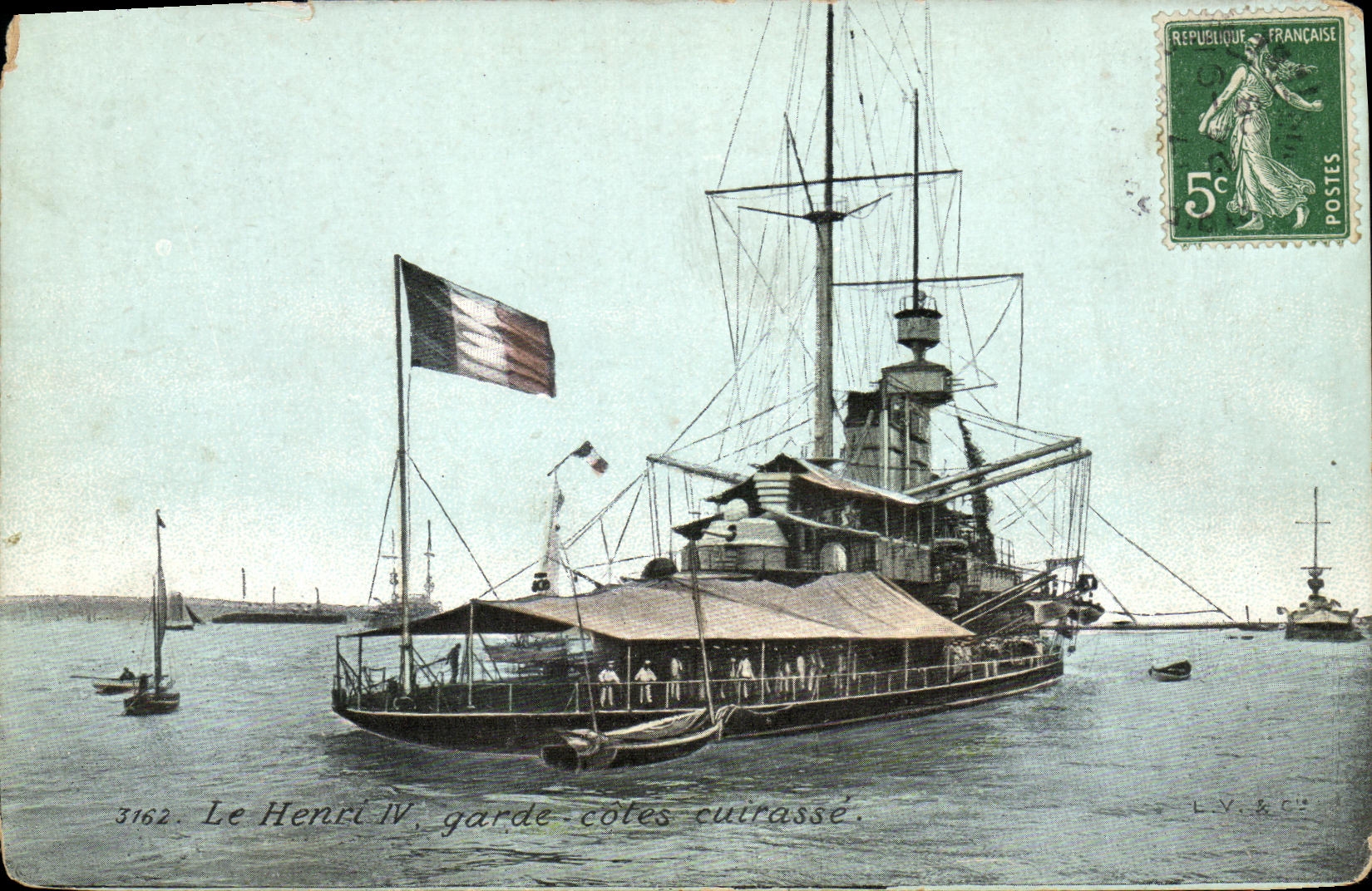 CPA Bateau Le Henri IV Garde Cotes Cuirasse