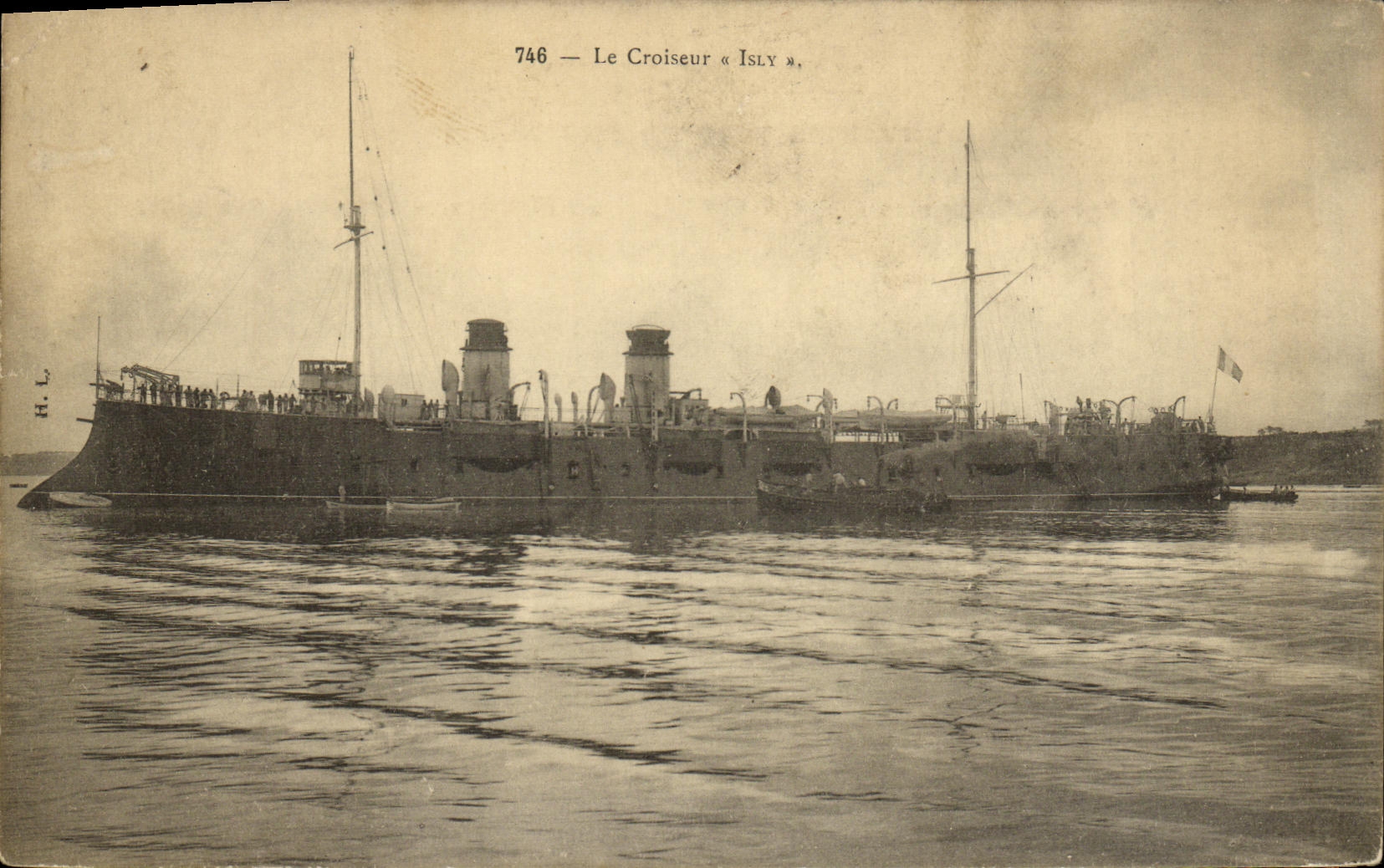 VINTAGE POSTCARD Boat Isly Cruiser