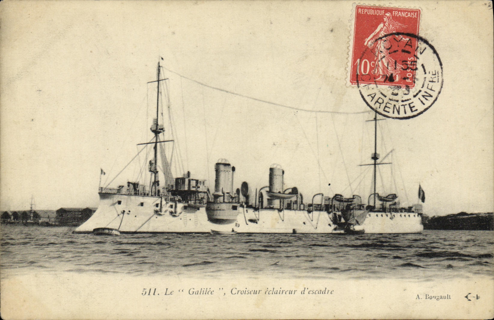 CPA Bateau Le Galilee Croiseur eclaireur d'escadre