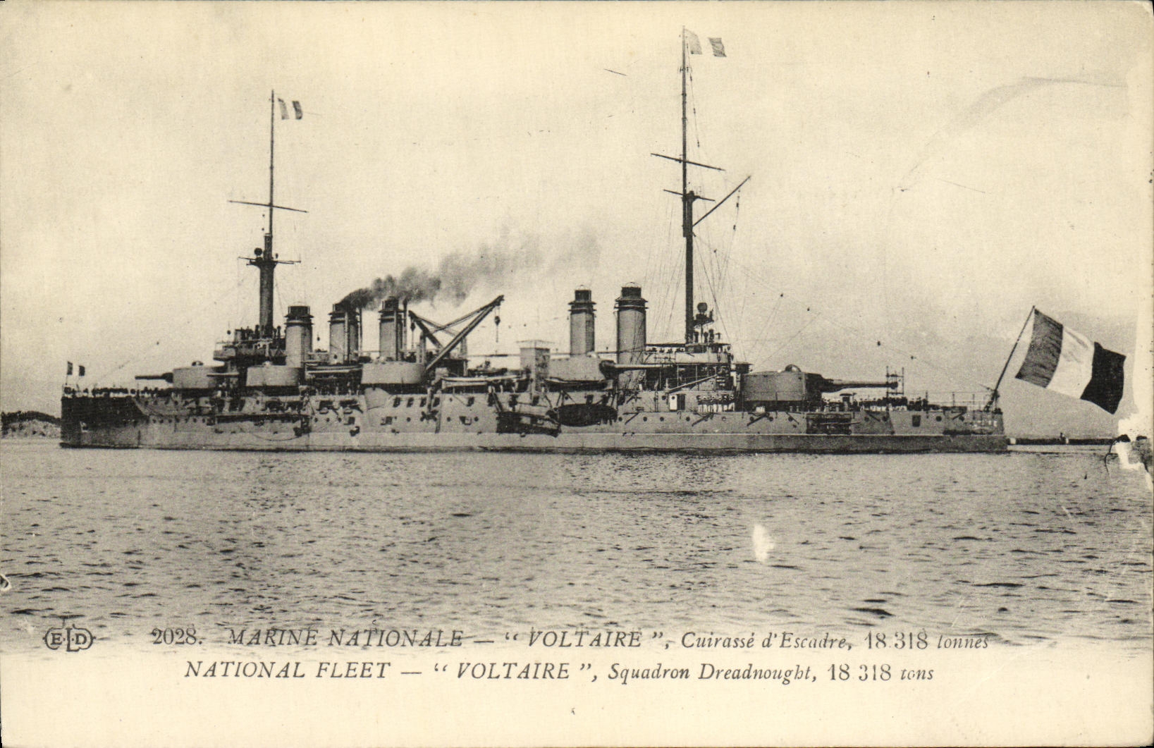 VINTAGE POSTCARD Bateau Voltaire Armours squadron