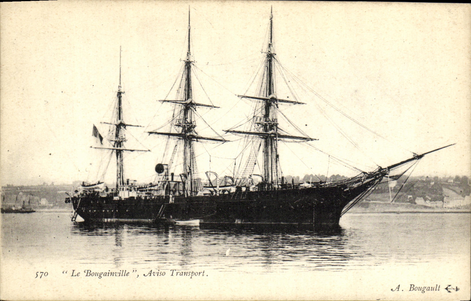 CPA Bateau Le Bougainville Aviso Transport