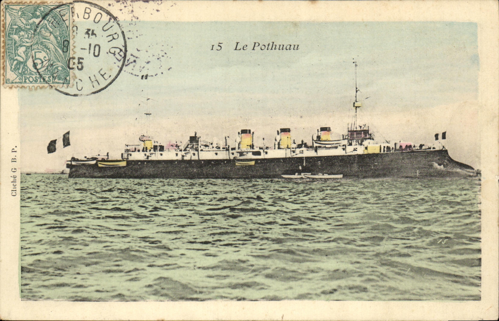 VINTAGE POSTCARD Boat Pothuau