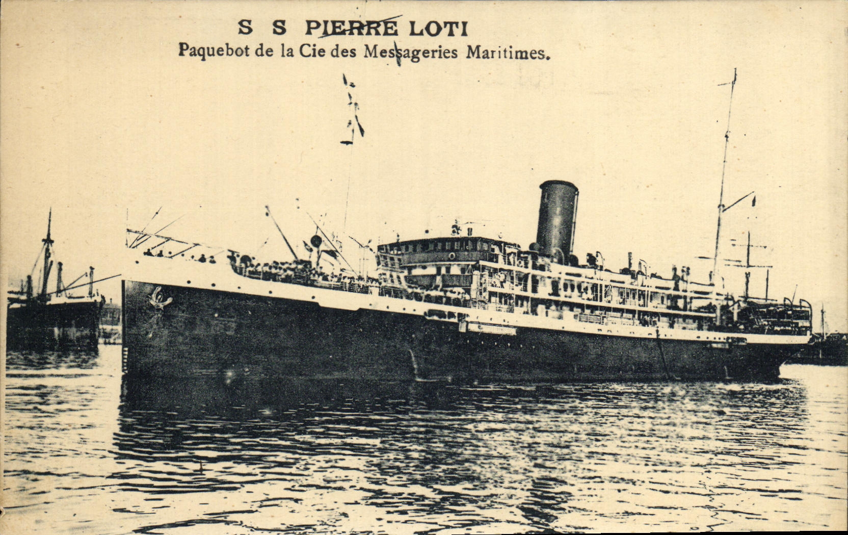 CPA Bateau SS Pierre Loti Paquebot de la Cie des Messageries Maritimes