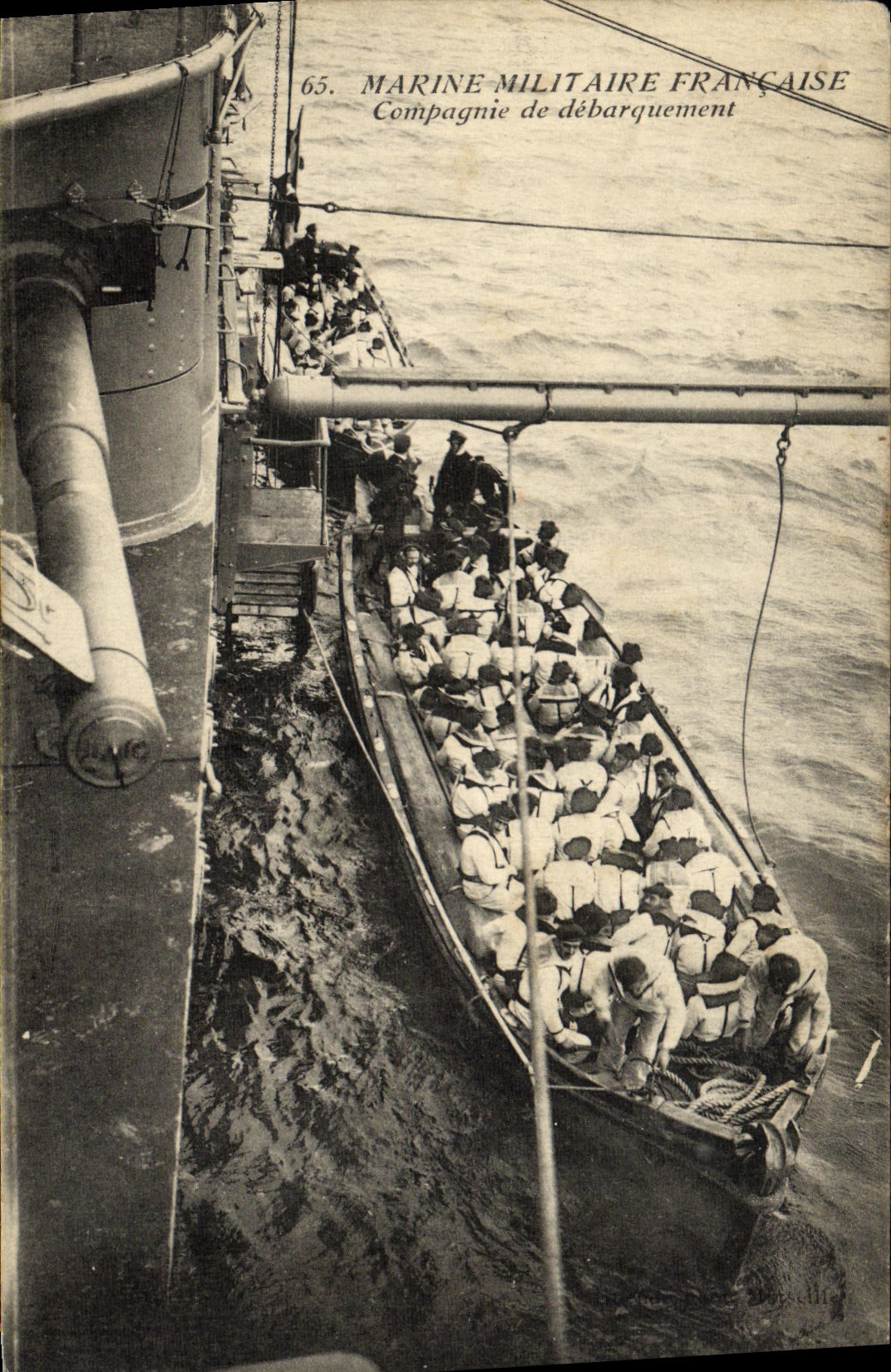 CPA Bateau Compagnie de debarquement 