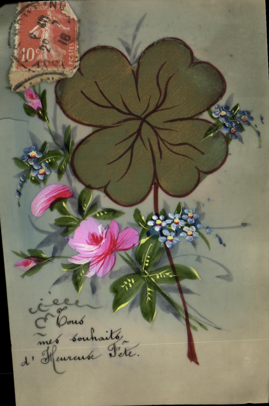 CPA Fantaisie Fleurs 