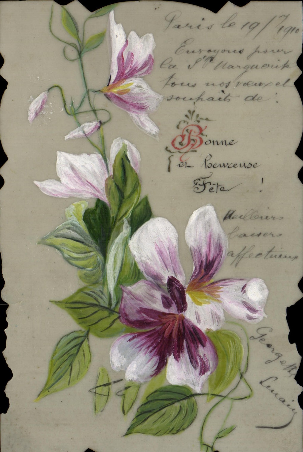 CPA Fantaisie Fleurs 