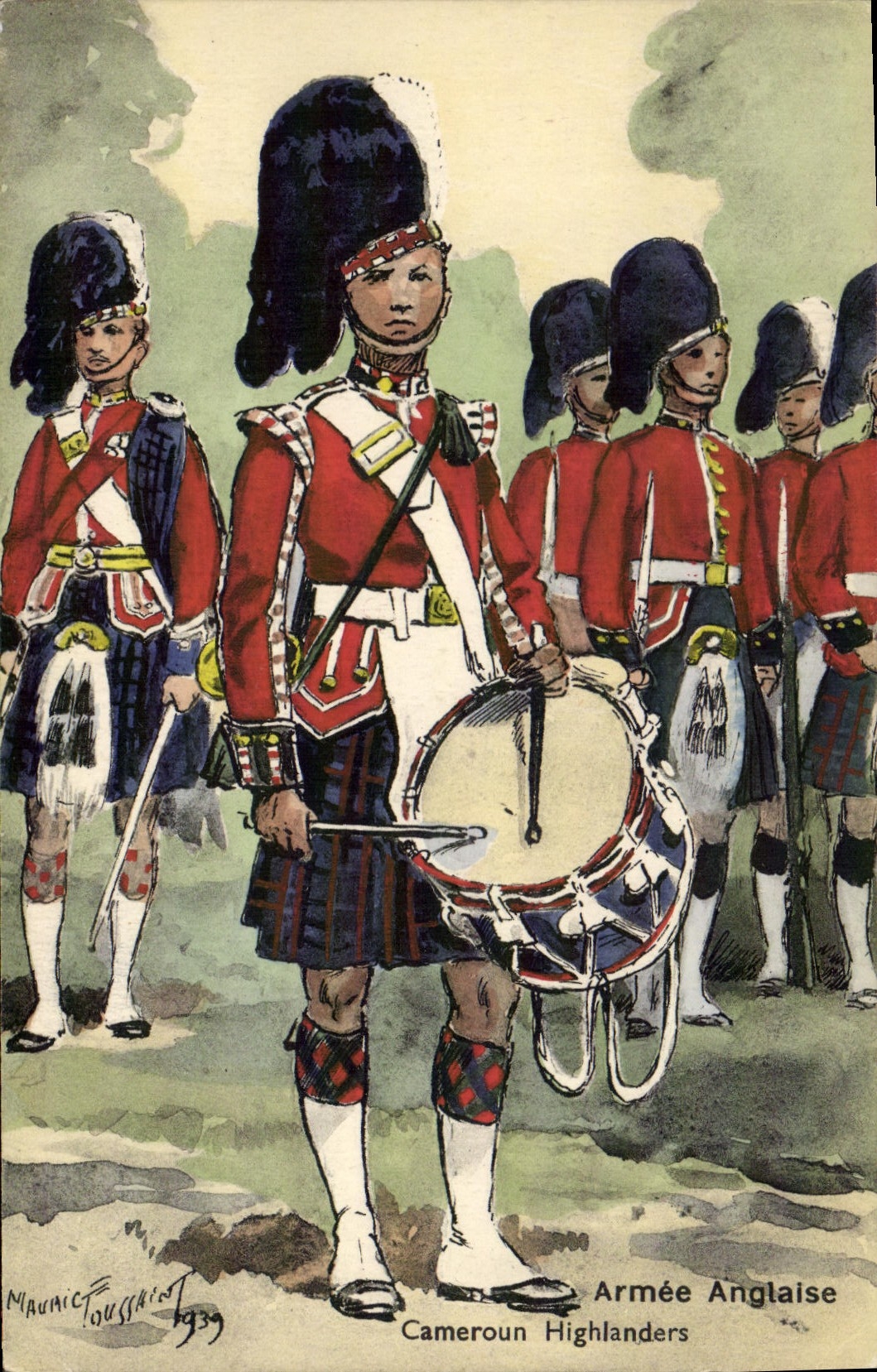 CPA Armee britannique anglaise Militaria Cameroun Highlanders 