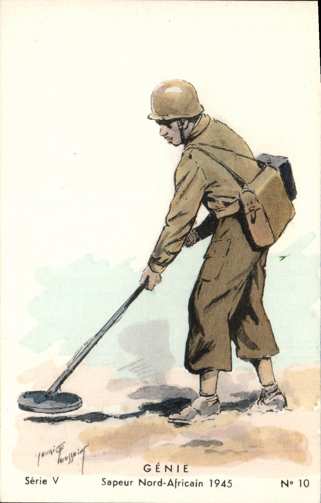 CPA Militaria Genie Sapeur Nord africain 1945