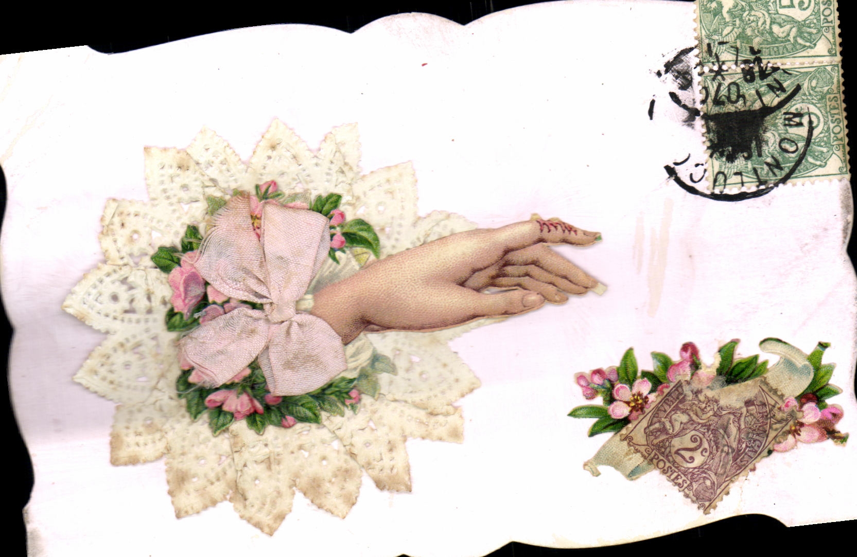 VINTAGE POSTCARD Fantasy Flowers Brodee Hand