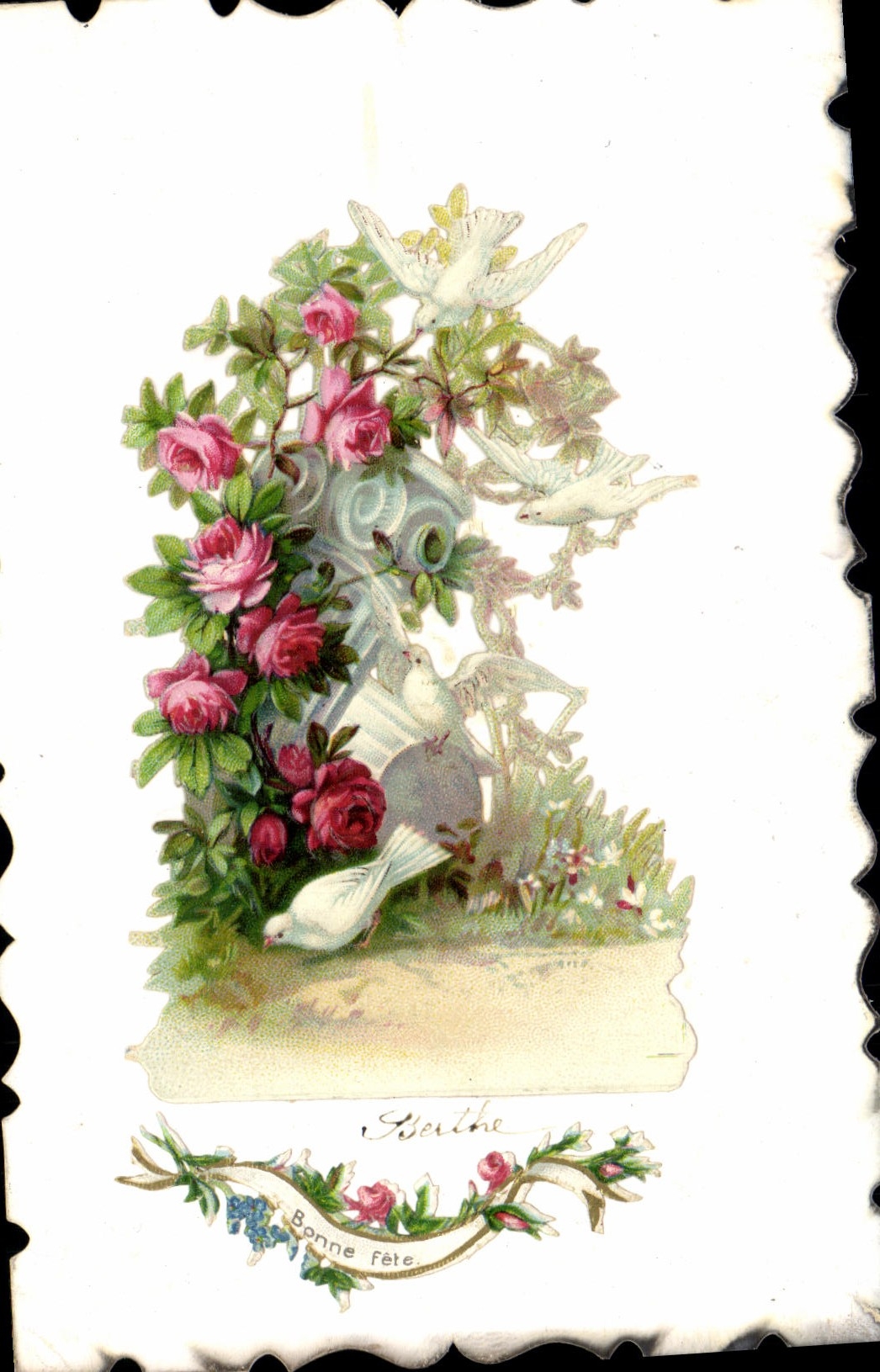 CPA Fantaisie Fleurs Colombes 