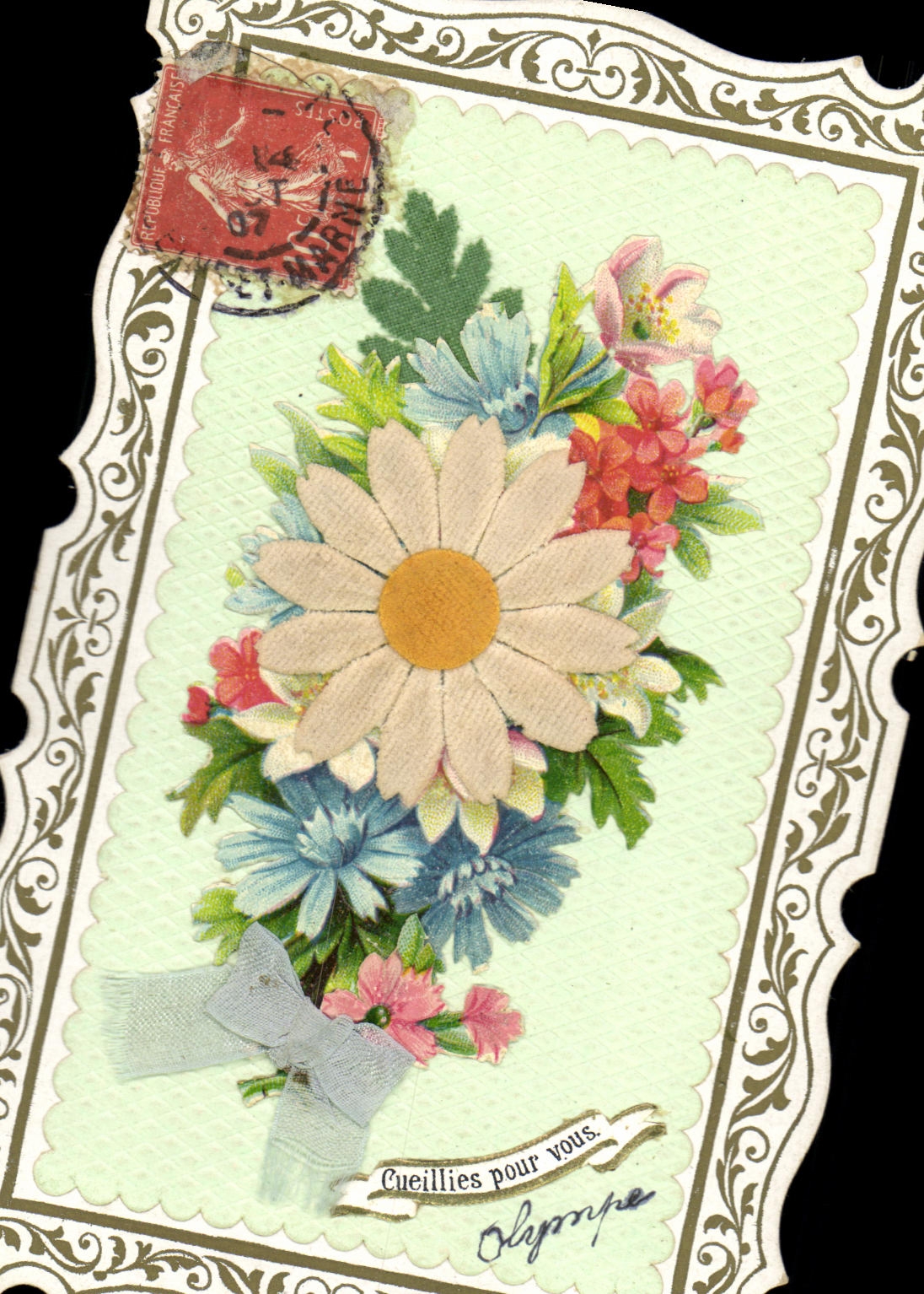 CPA Fantaisie Fleurs 