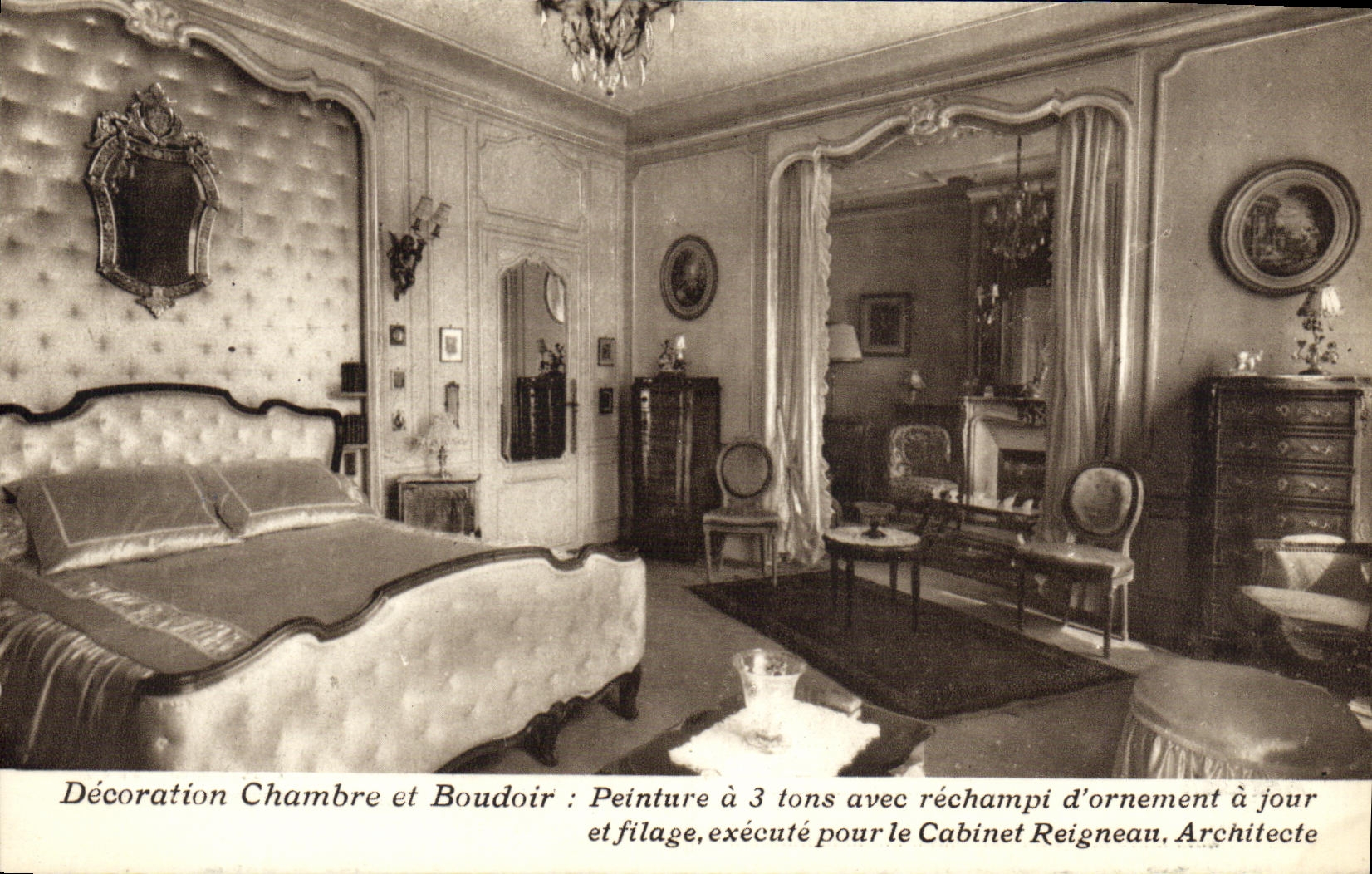 CPA Decoration Chambre et boudoir 