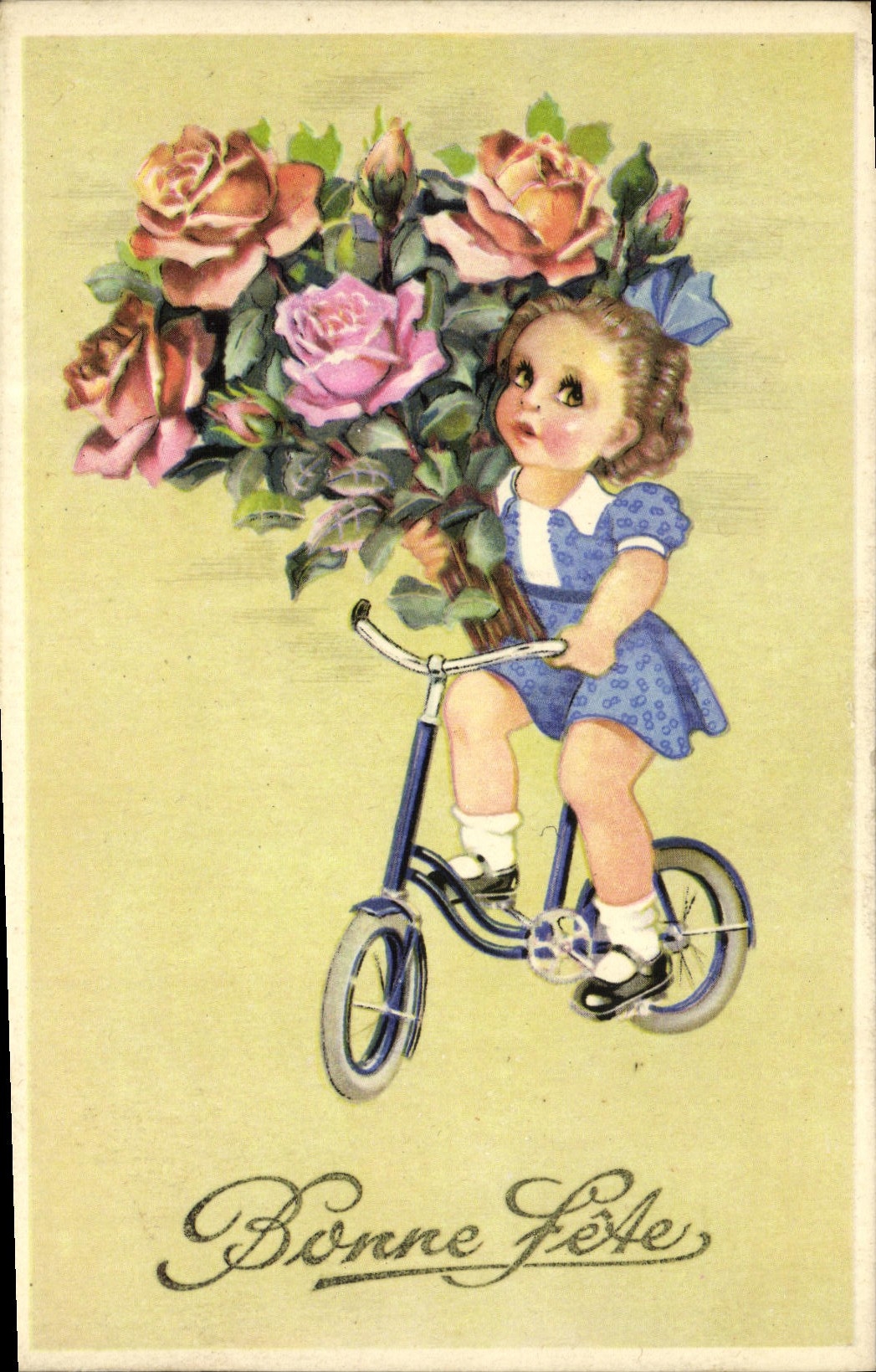 CPA Fantaisie Enfant Velo Cycle