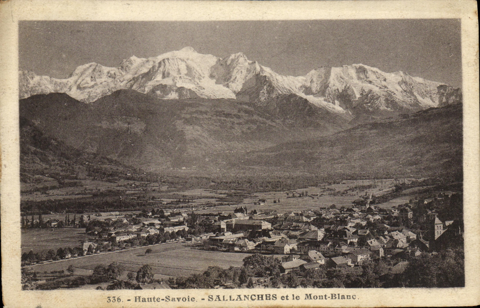 VINTAGE POSTCARD Sallanches and Mont Blanc