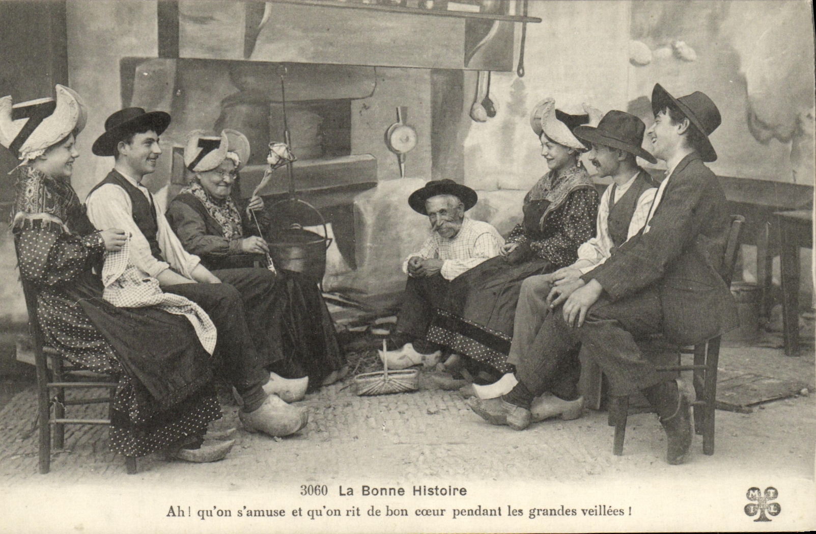 CPA La bonne histoire Folklore 