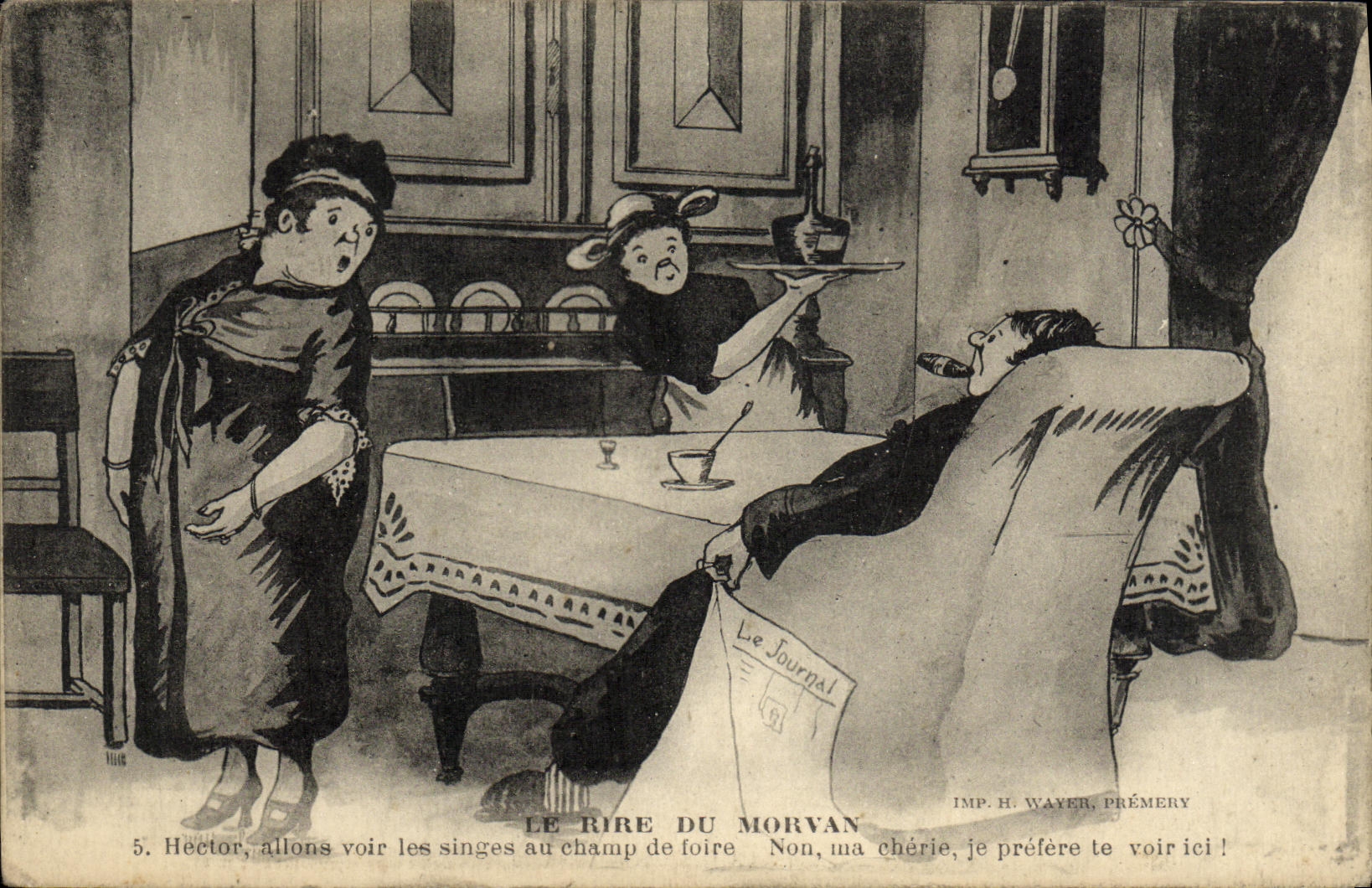 CPA Folklore Le rire du Morvan 