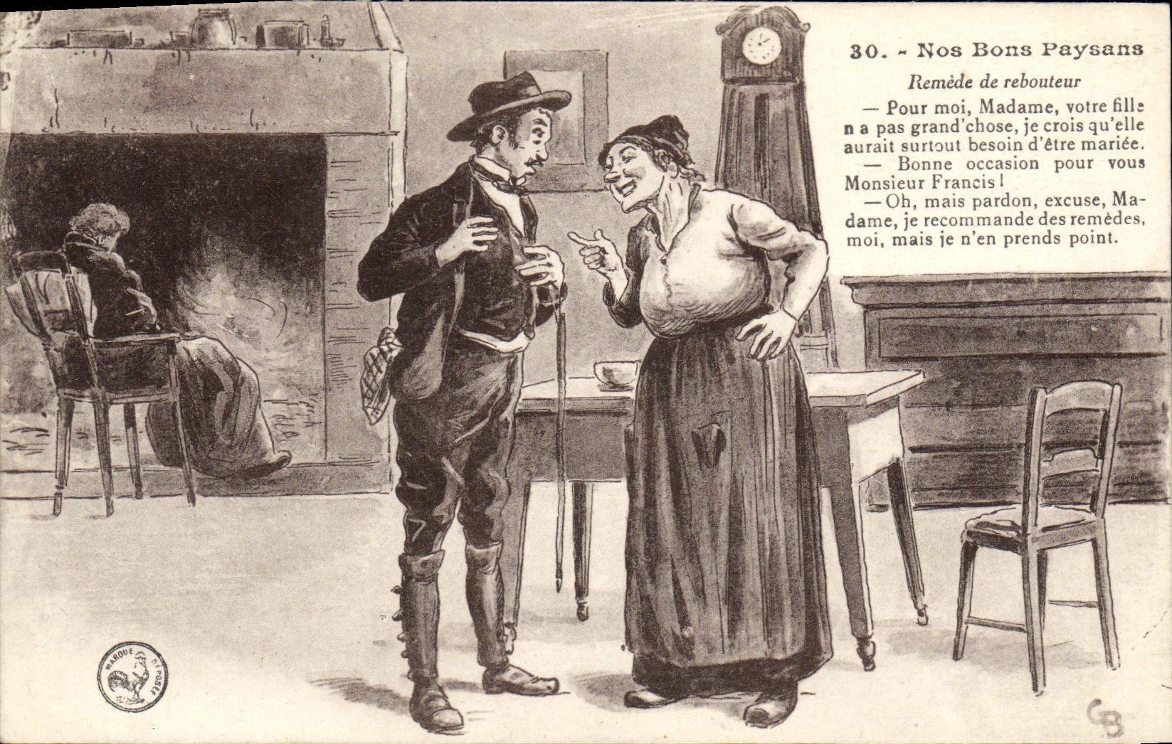 CPA Folklore Nos bons paysans remede de rebouteur 