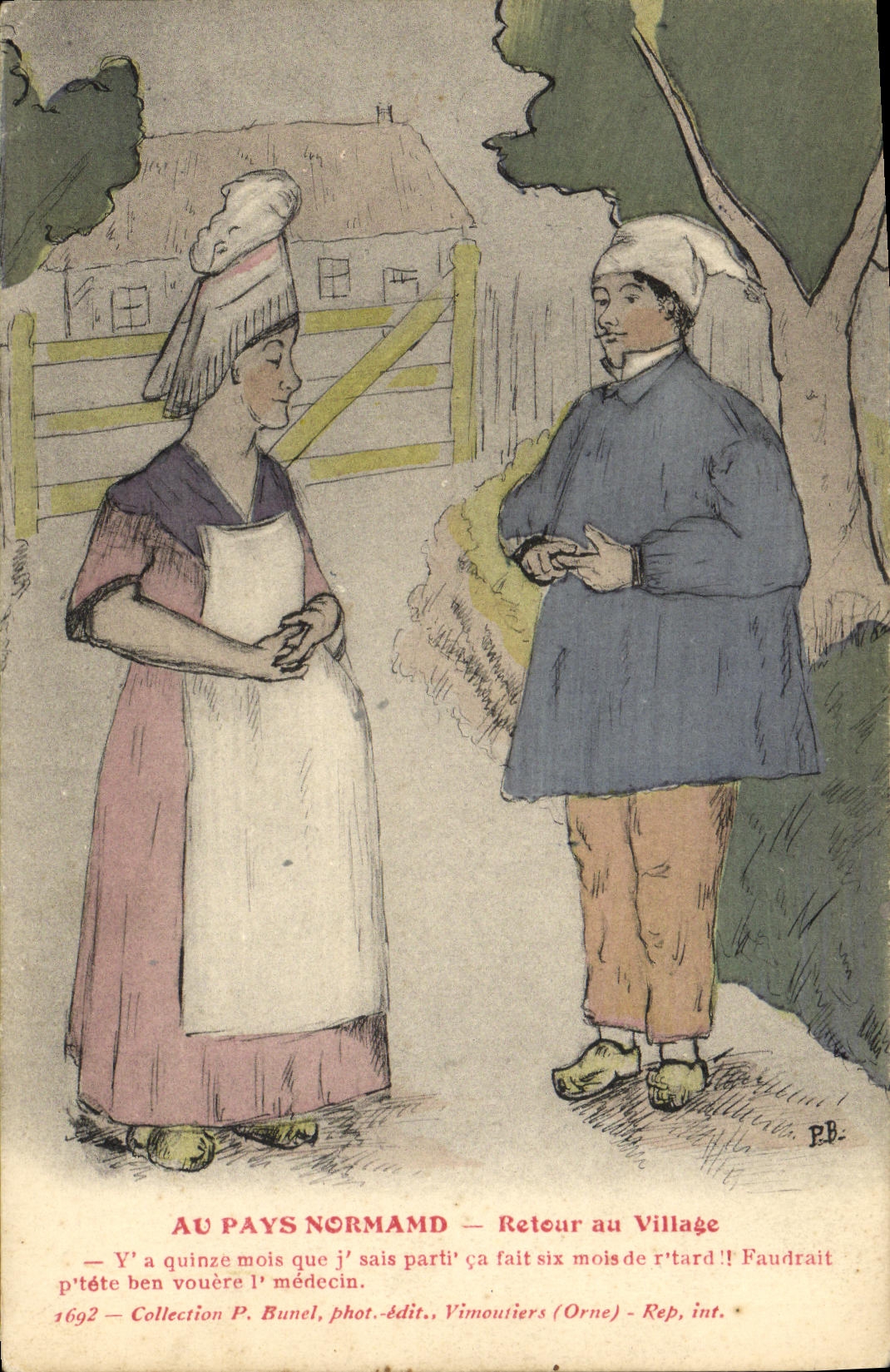 CPA Au pays normand REtour au village Folklore 