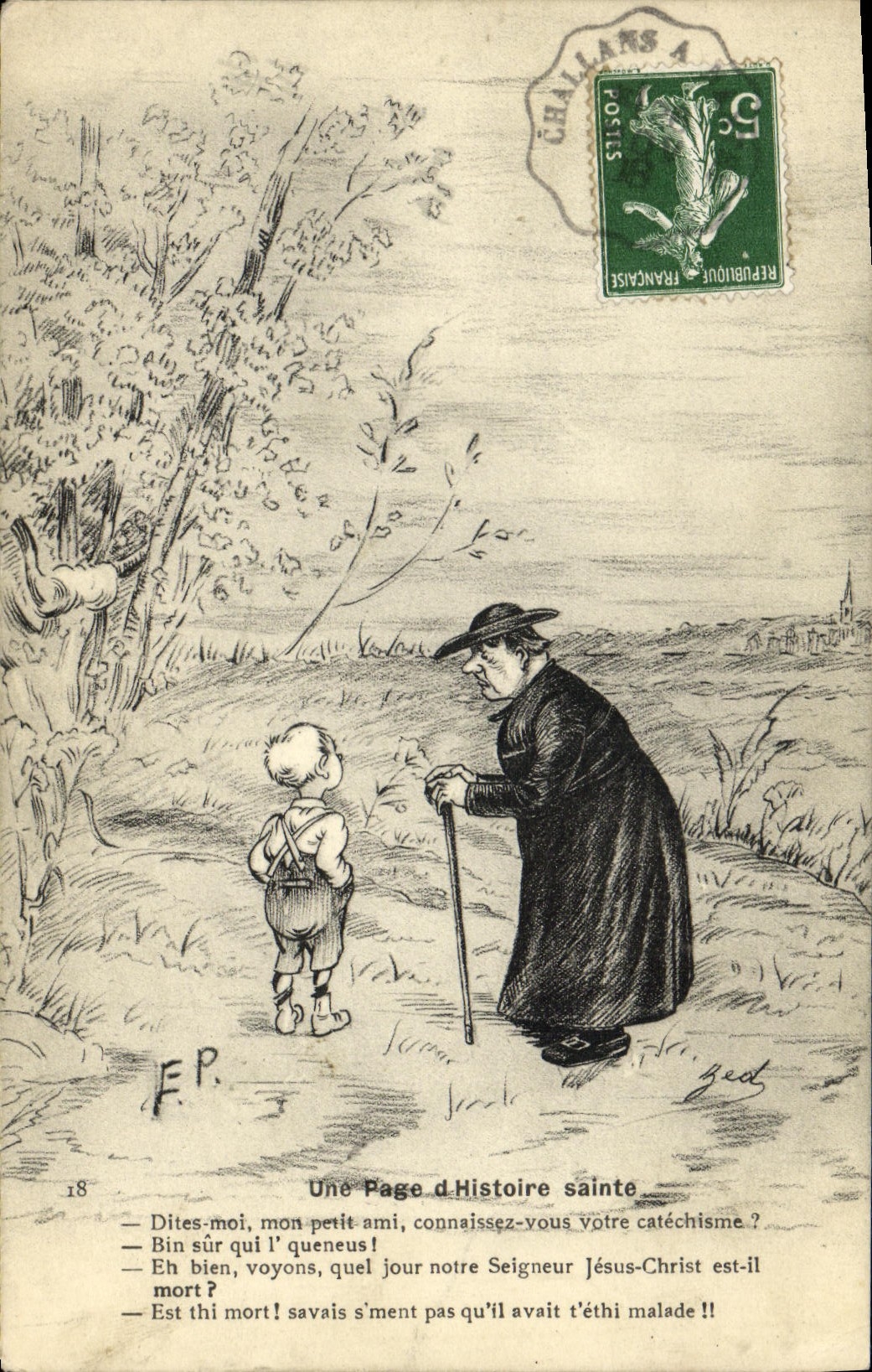 CPA Une page d'histoire sainte 