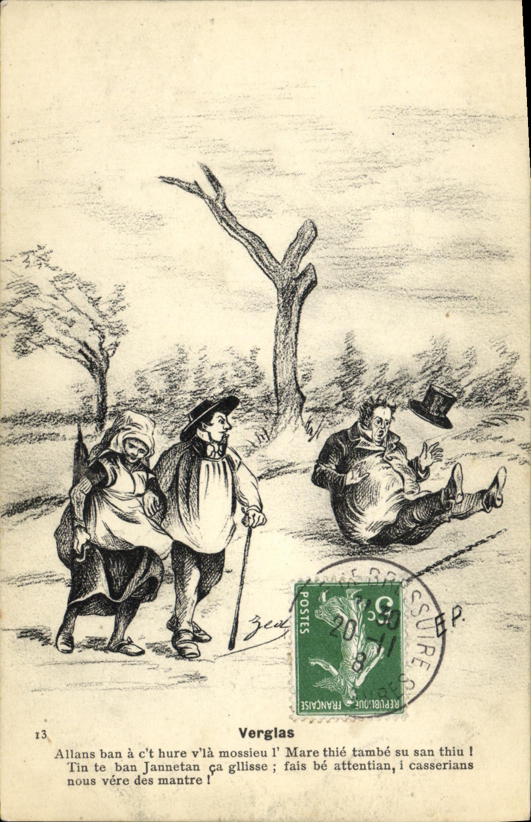 CPA Verglas Folklore