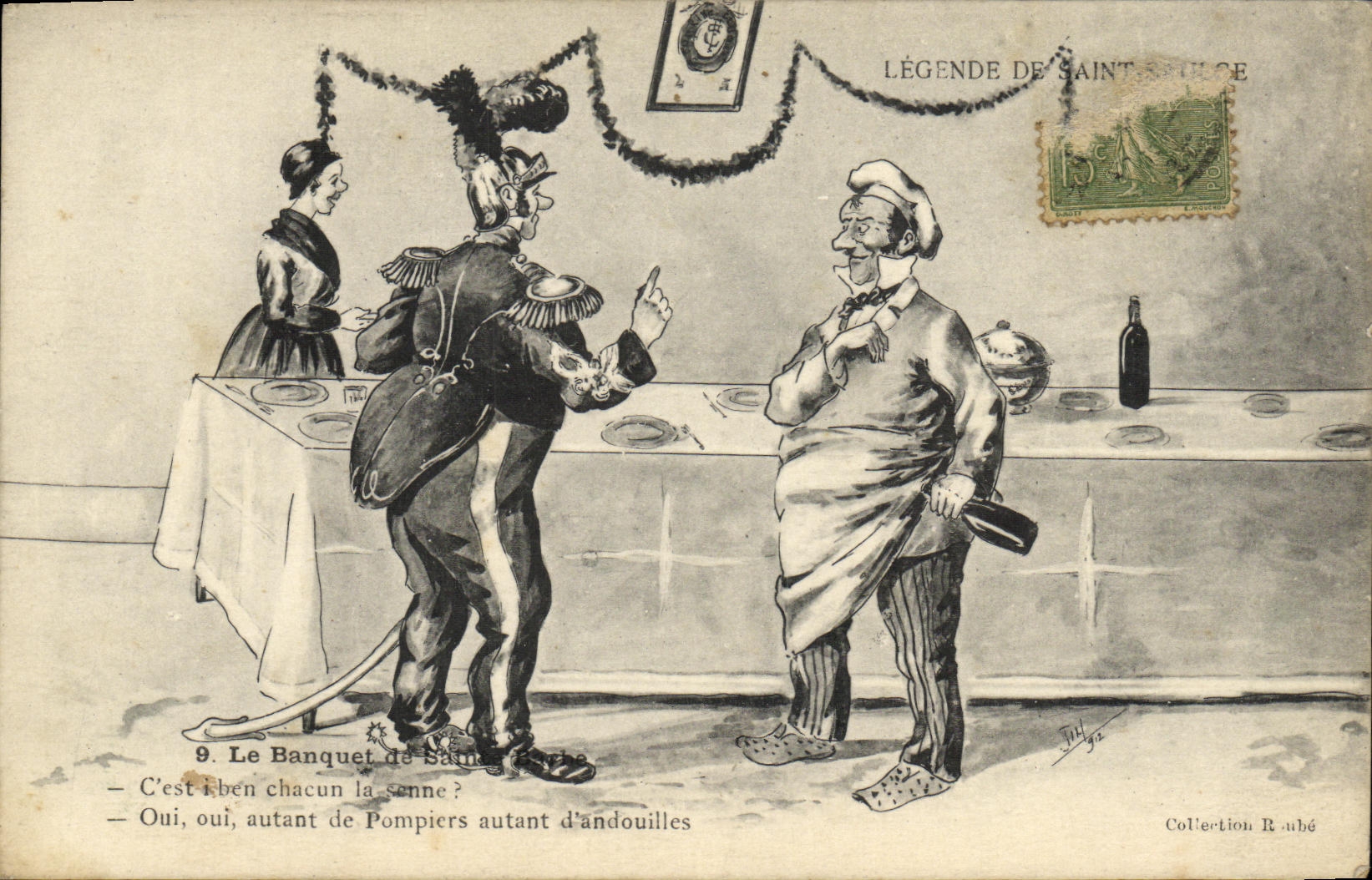 CPA Le banquet Alcool