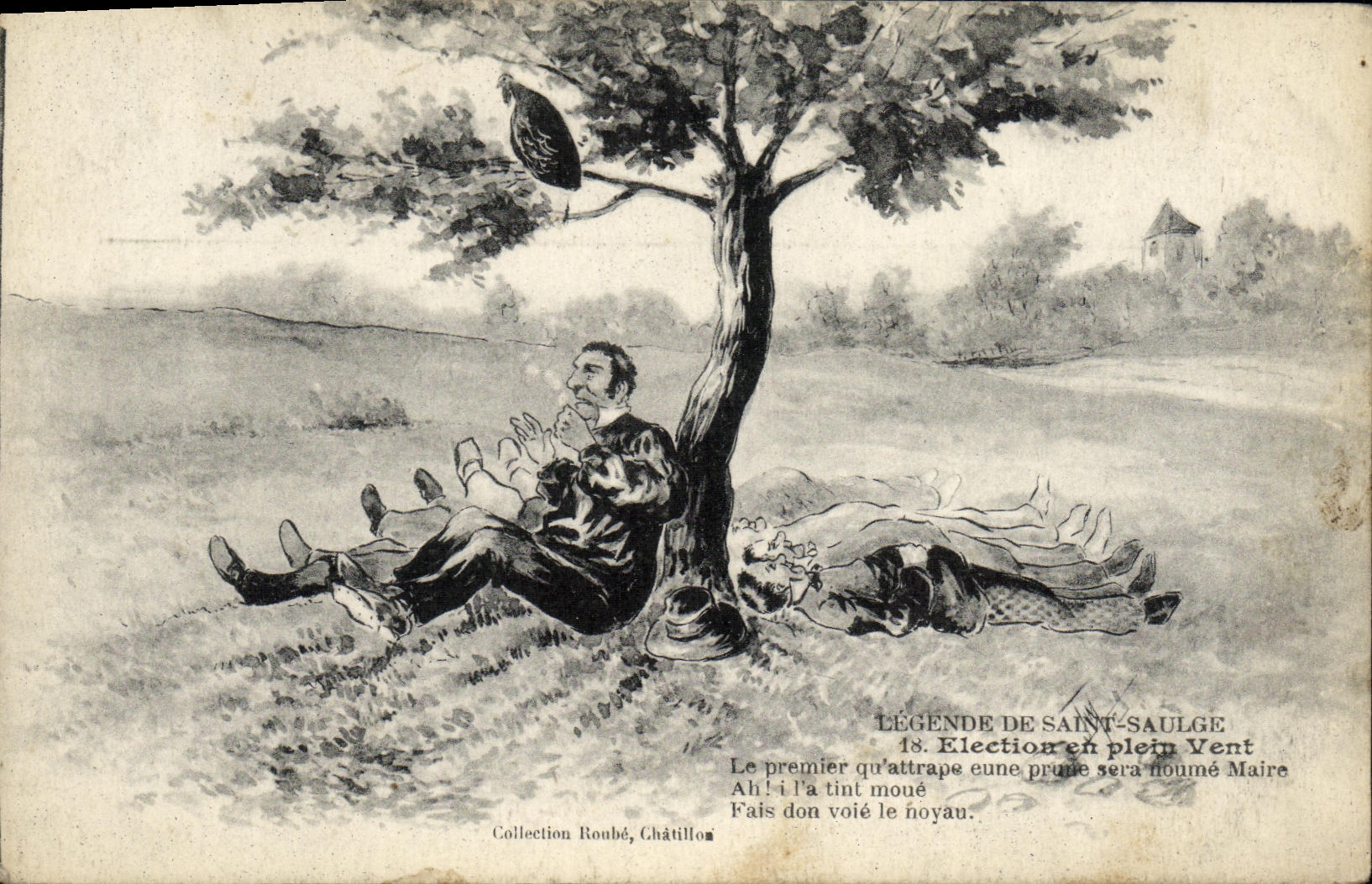 CPA Legende de St Saulge Election a plein vente 