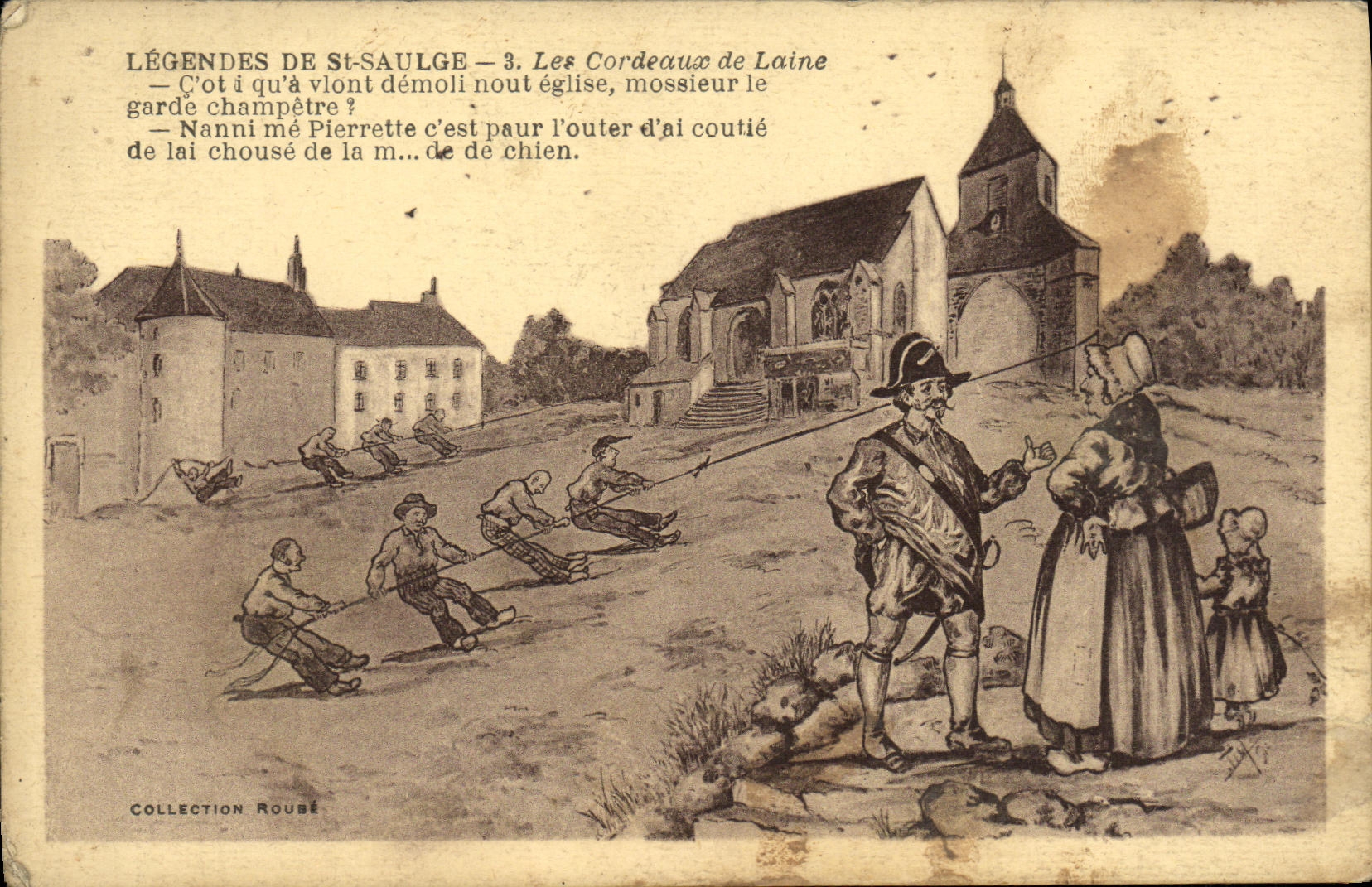 CPA Legendes de St Saulge Les cordeaux de laine 