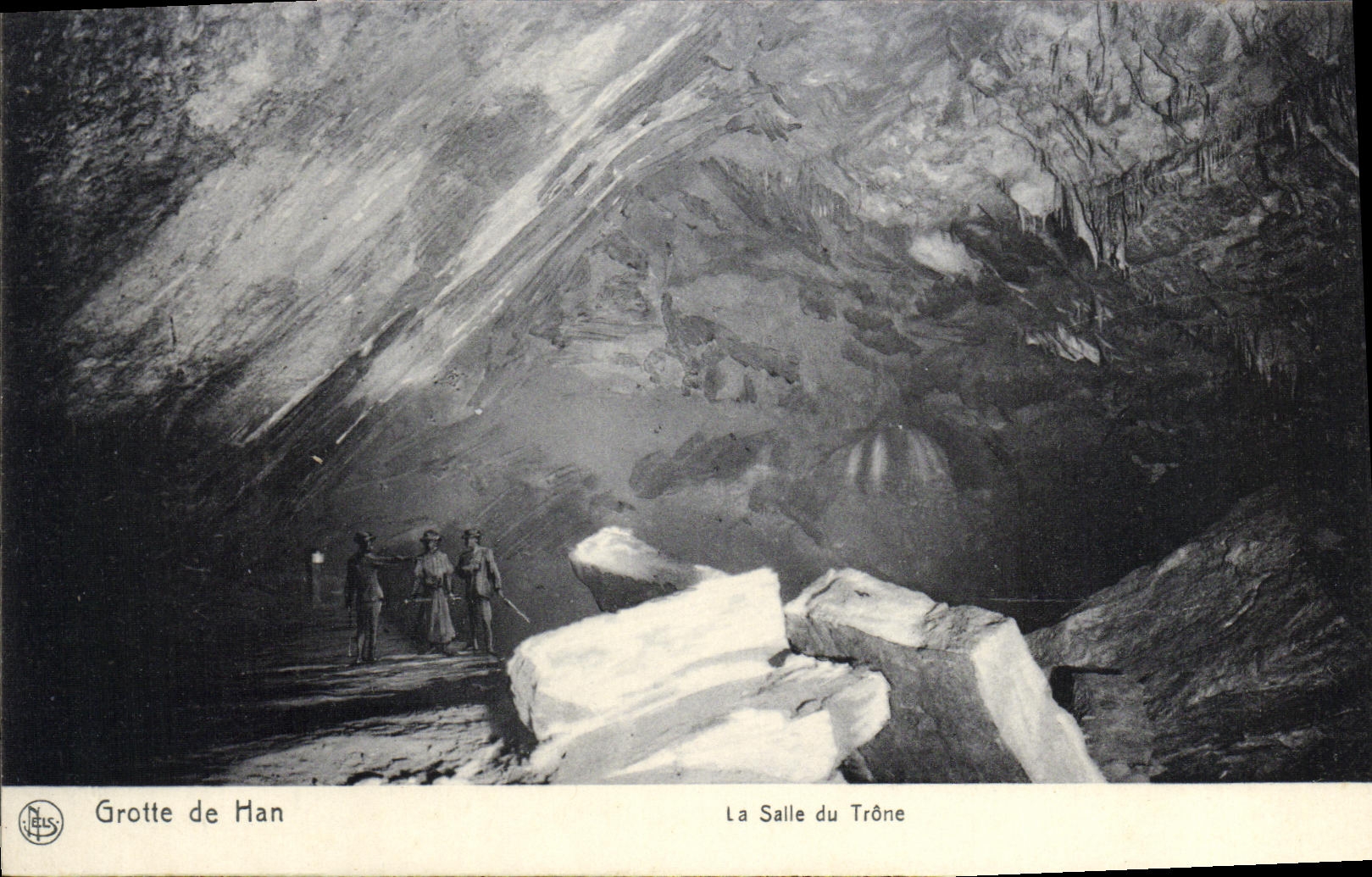 VINTAGE POSTCARD Cave of Han the throne room