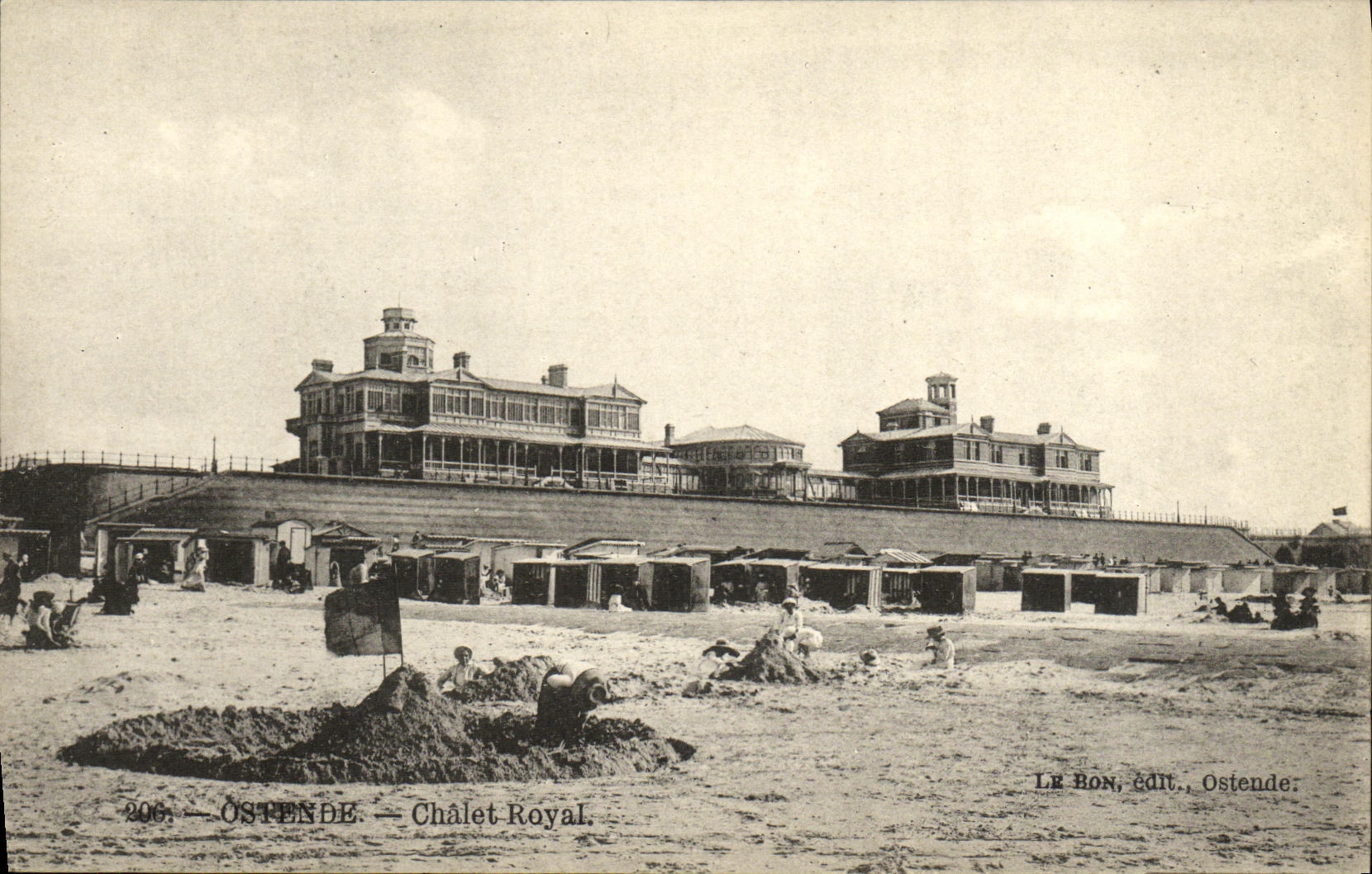VINTAGE POSTCARD Ostend royal Country cottage