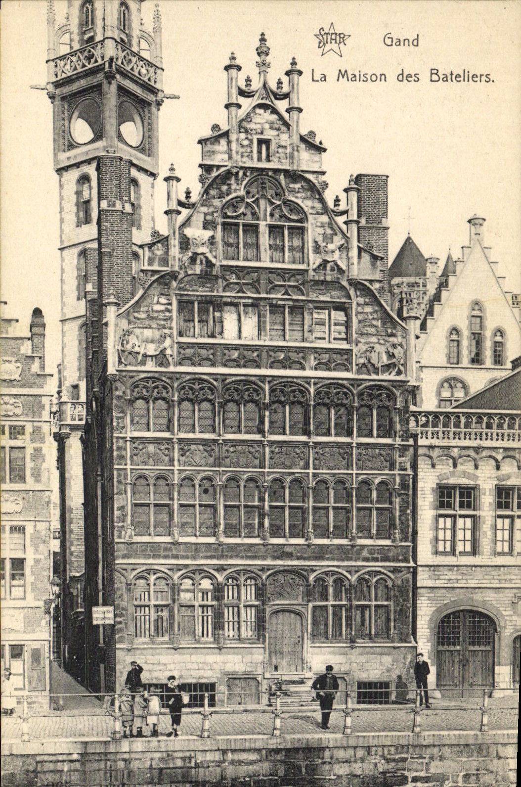 VINTAGE POSTCARD Ghent the House of the Boatmen