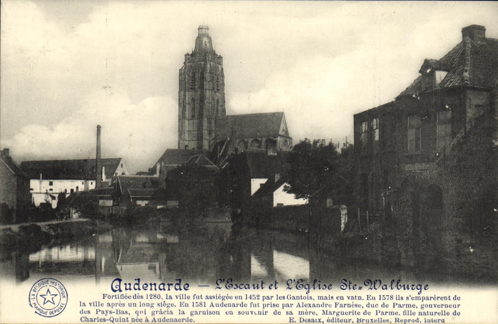 CPA Audenarde Escaut et L'Eglise Ste Walburge