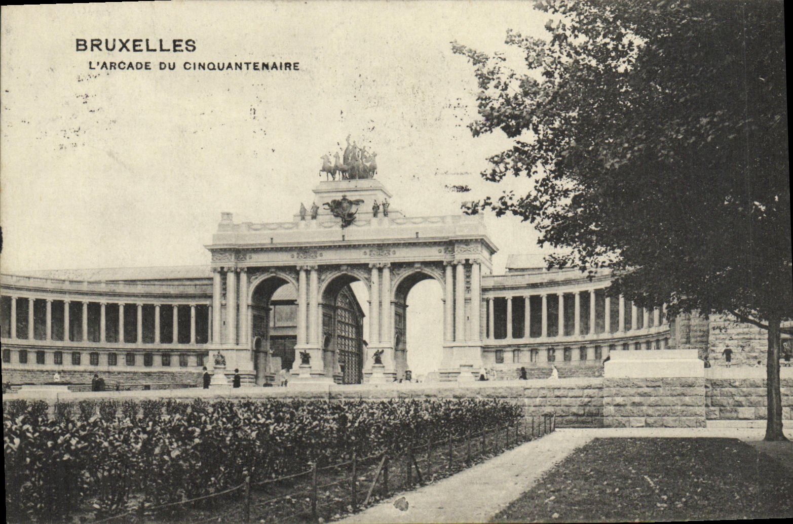 POSTAL Bruselas de la VENDIMIA la arcada del quincuagésimo aniversario