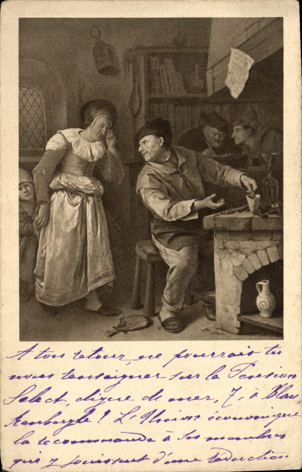 VINTAGE POSTCARD Jan Steen the alchemist